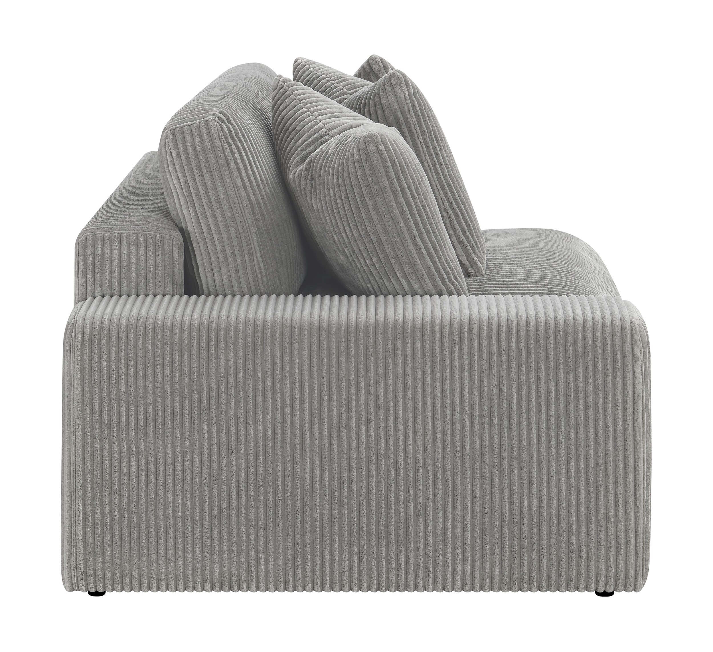 Blaine Polyester Fabric/Wood Reversible L-Shape Sectional Sofa