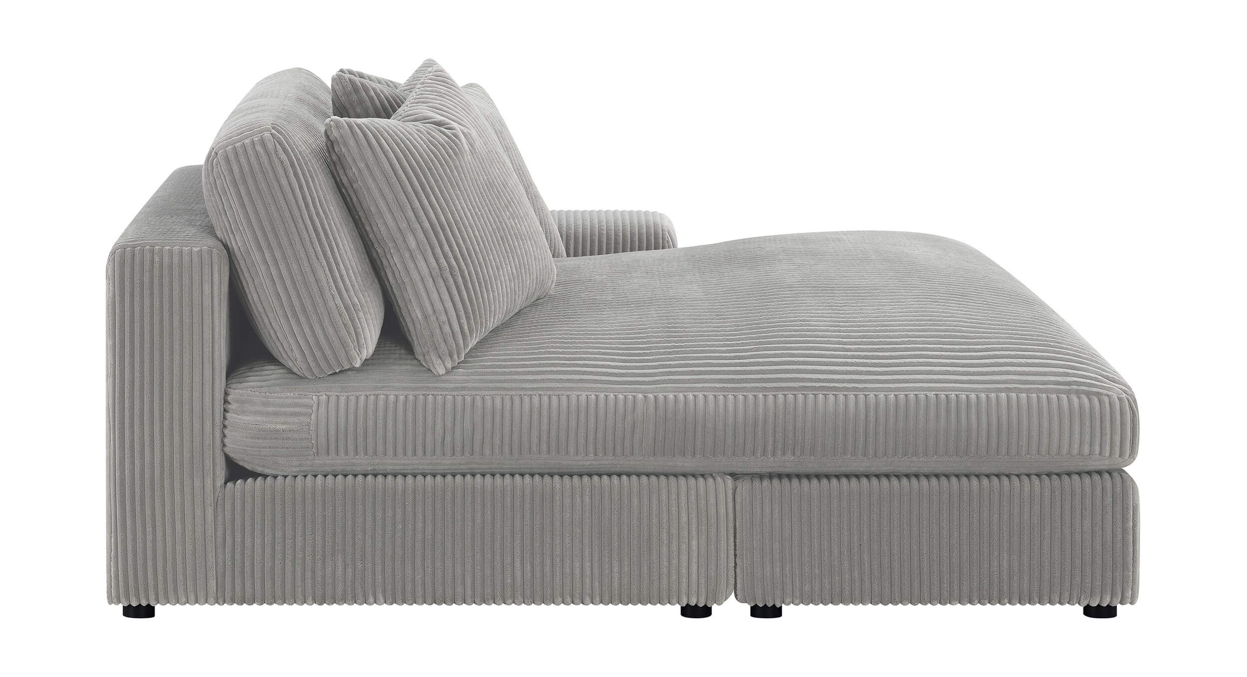 Blaine Polyester Fabric/Wood Reversible L-Shape Sectional Sofa