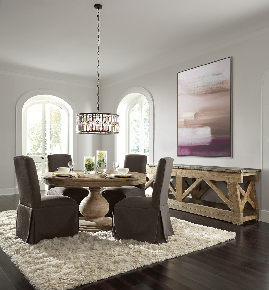 Marbella Wood/Stone Console Table