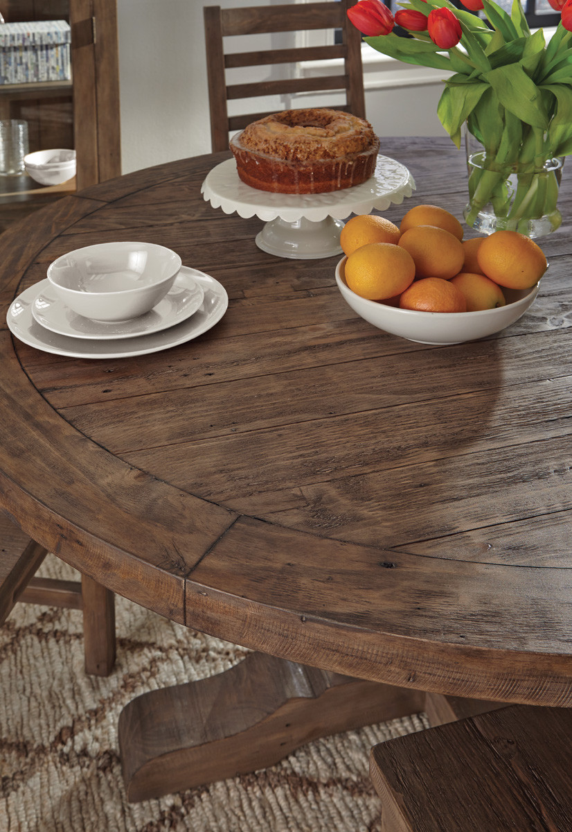 Caleb 42" Wood Round Dining Table