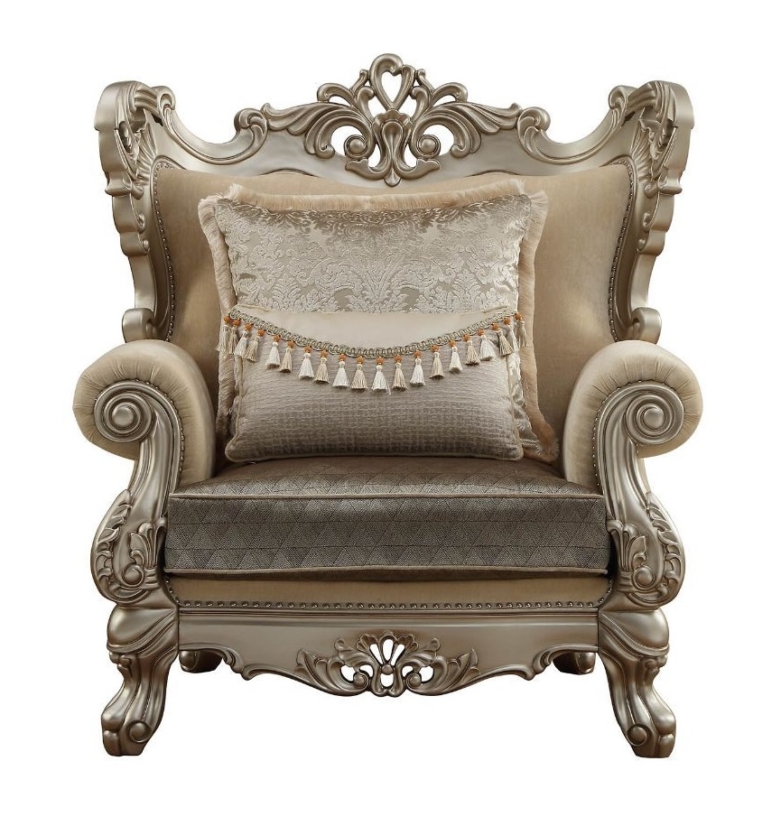 Ranita Fabric/Wood Chair w/Pillow