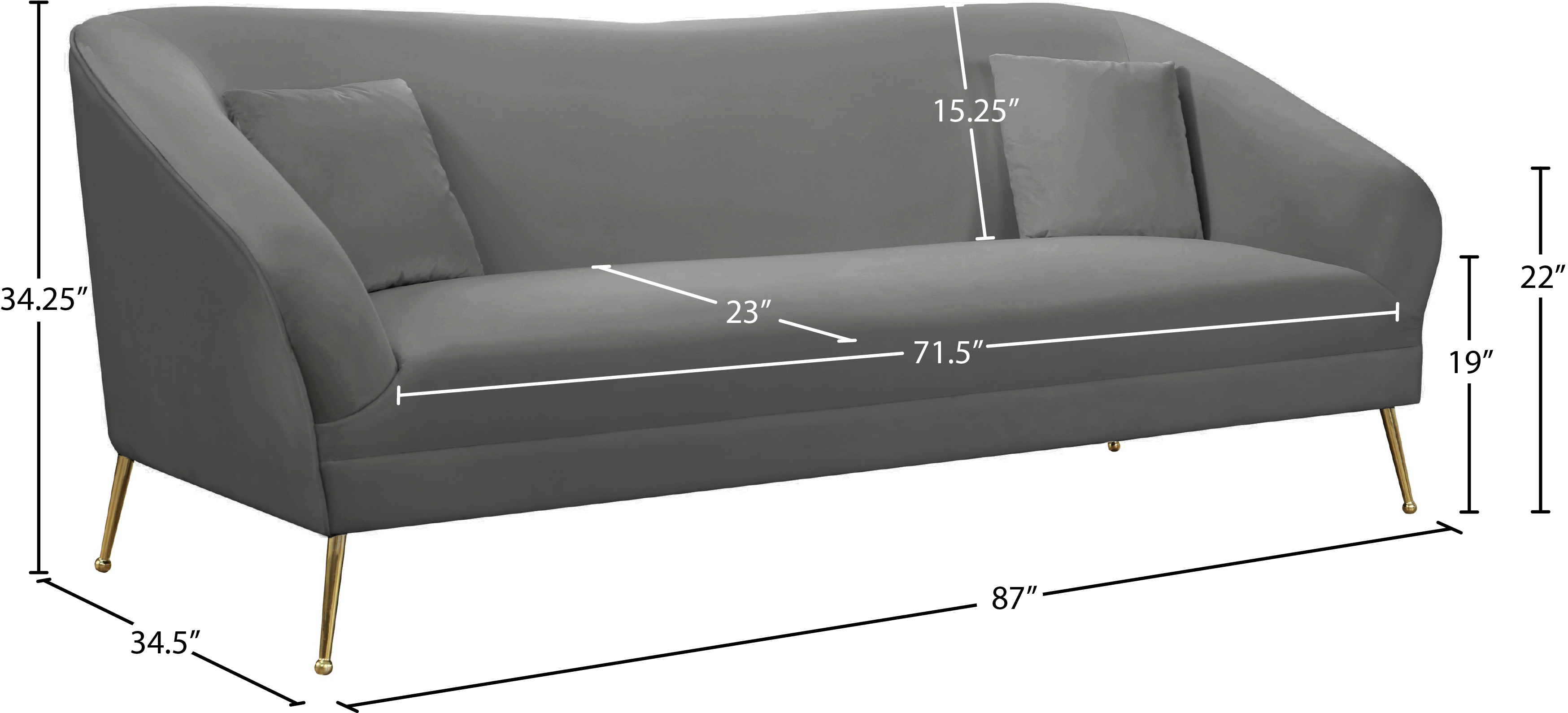 Hermosa Velvet Sofa