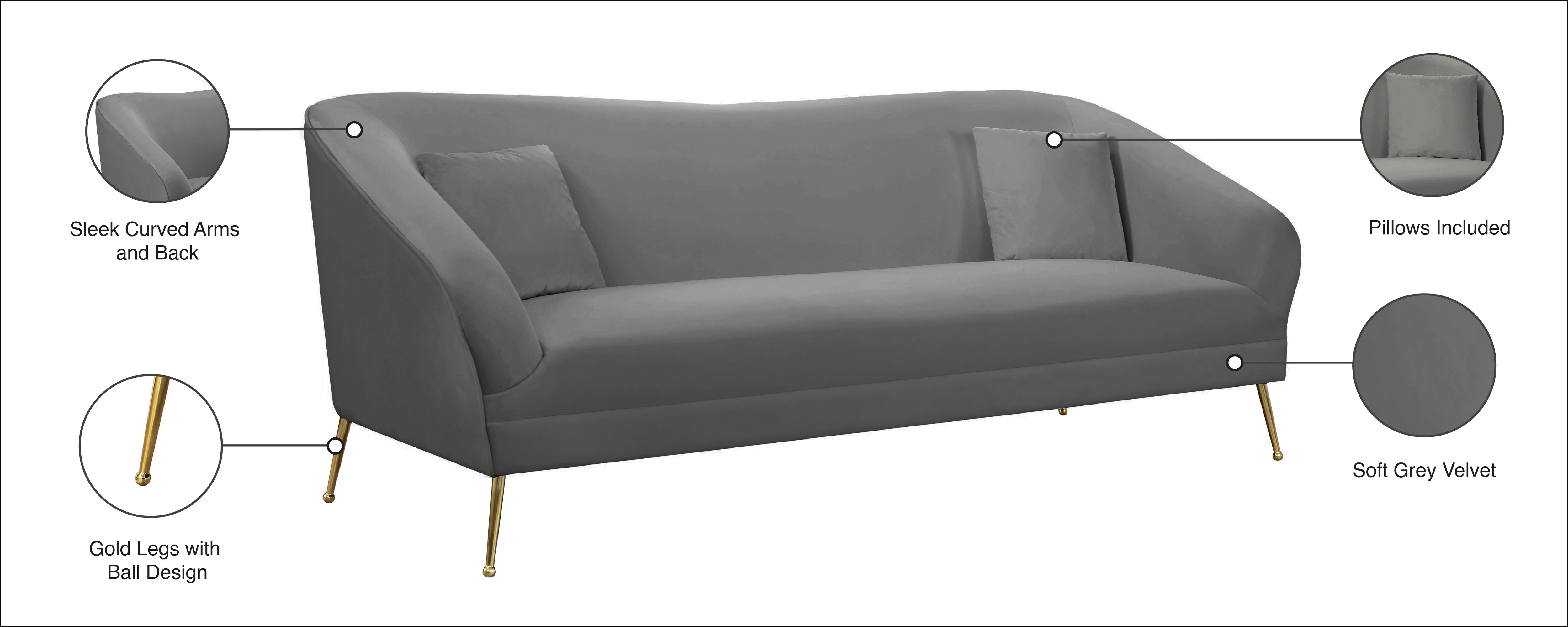 Hermosa Velvet Sofa