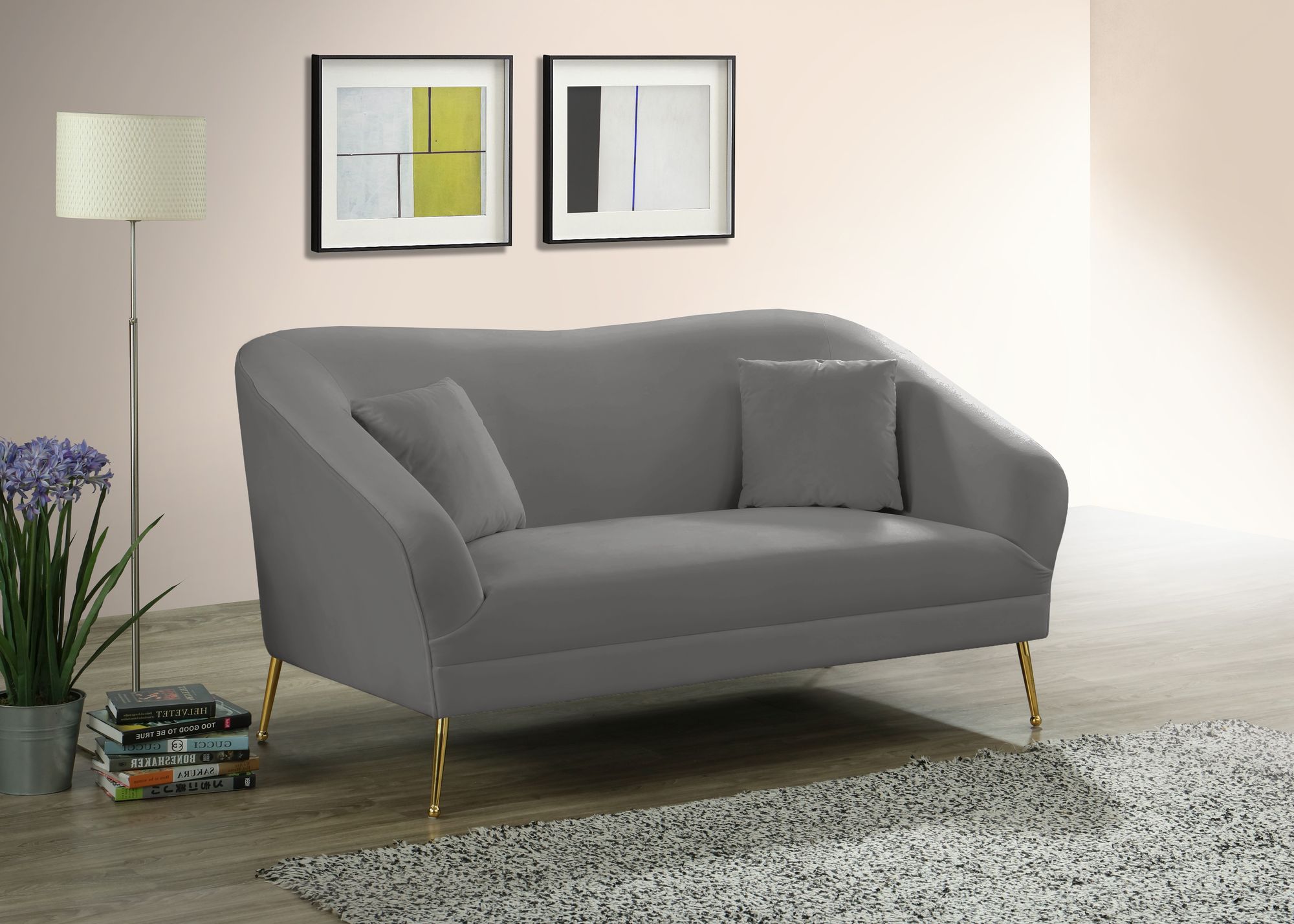 Hermosa Velvet Loveseat