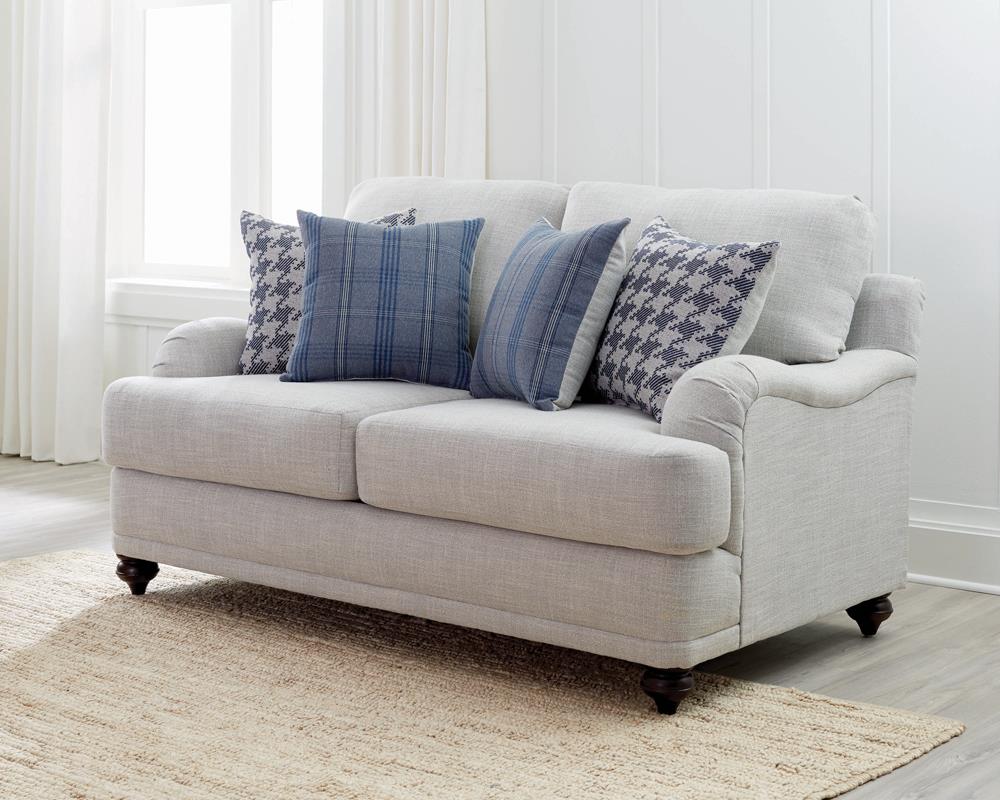 Gwen Recessed Arms Fabric Loveseat