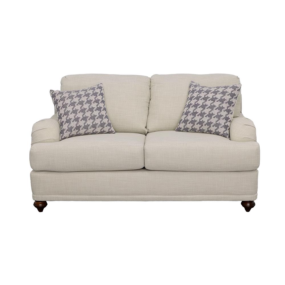 Gwen Recessed Arms Fabric Loveseat