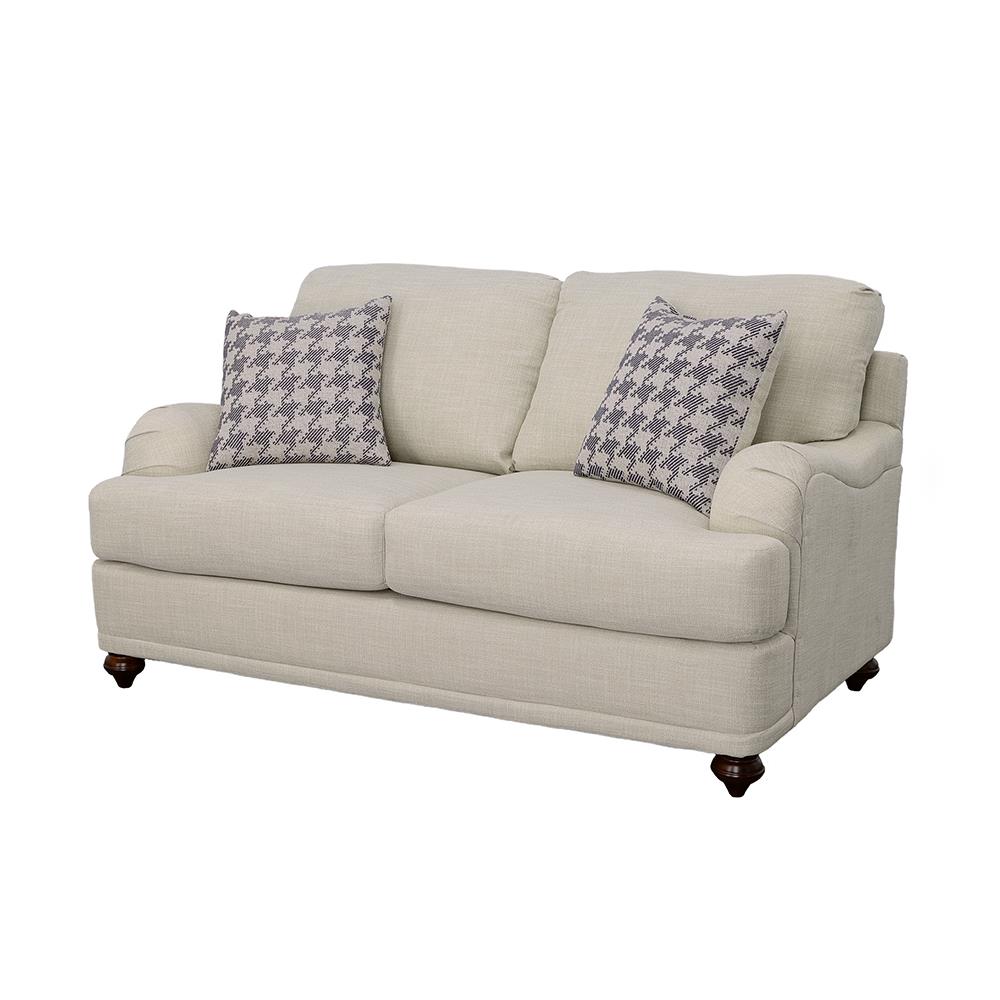 Gwen Recessed Arms Fabric Loveseat