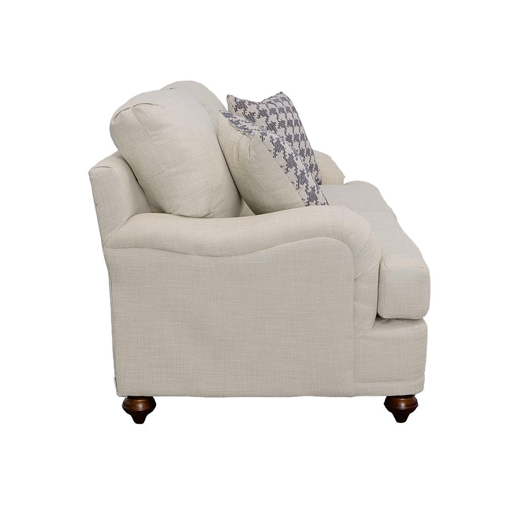 Gwen Recessed Arms Fabric Loveseat