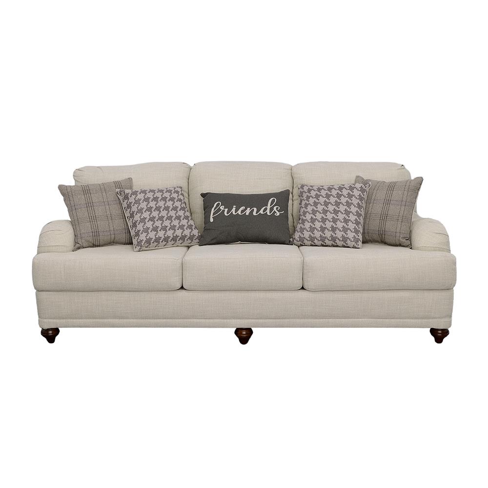 Glenn Cushion Back Linen Fabric Sofa