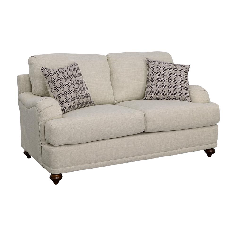 Glenn Cushion Back Fabric Living Room Set