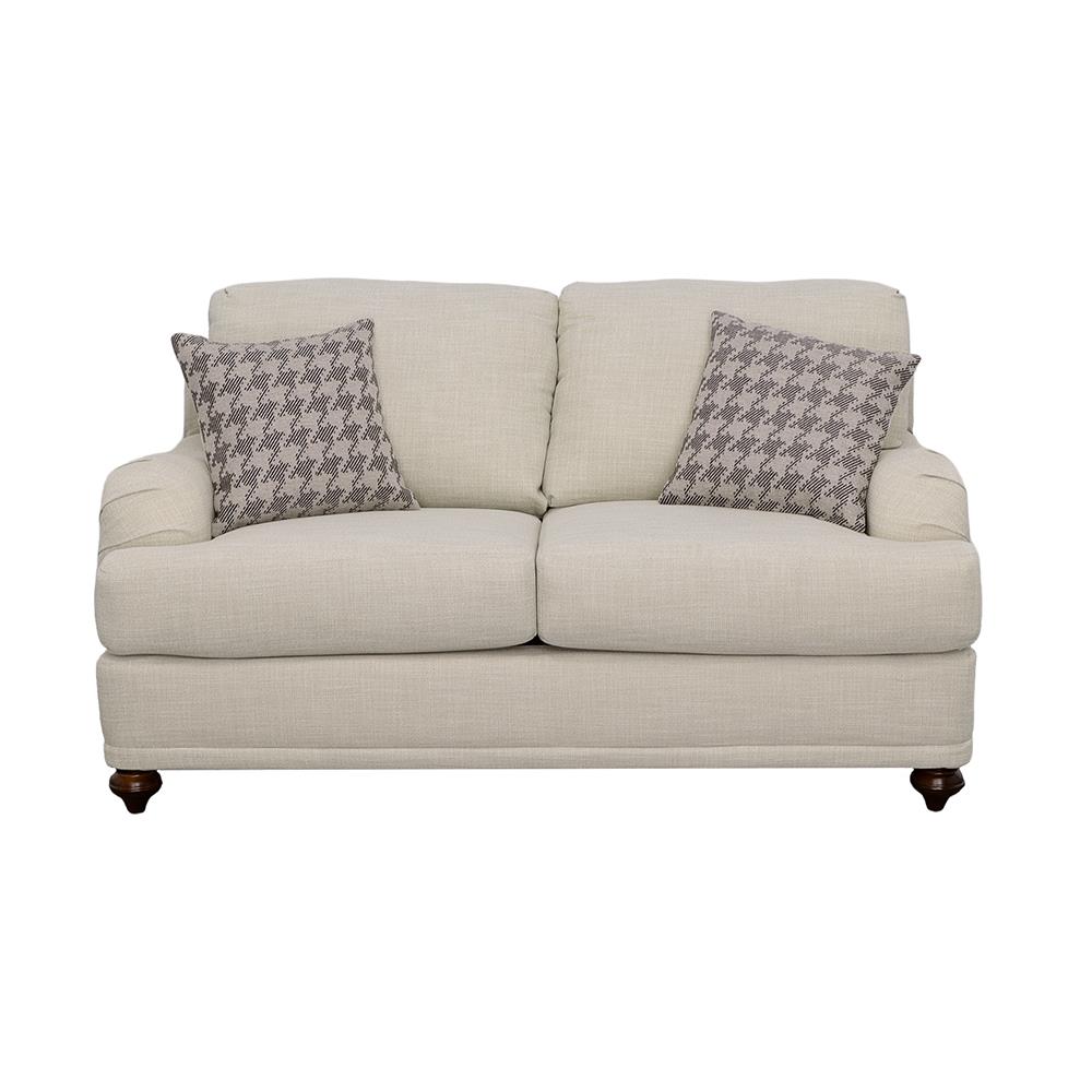 Glenn Cushion Back Fabric Living Room Set
