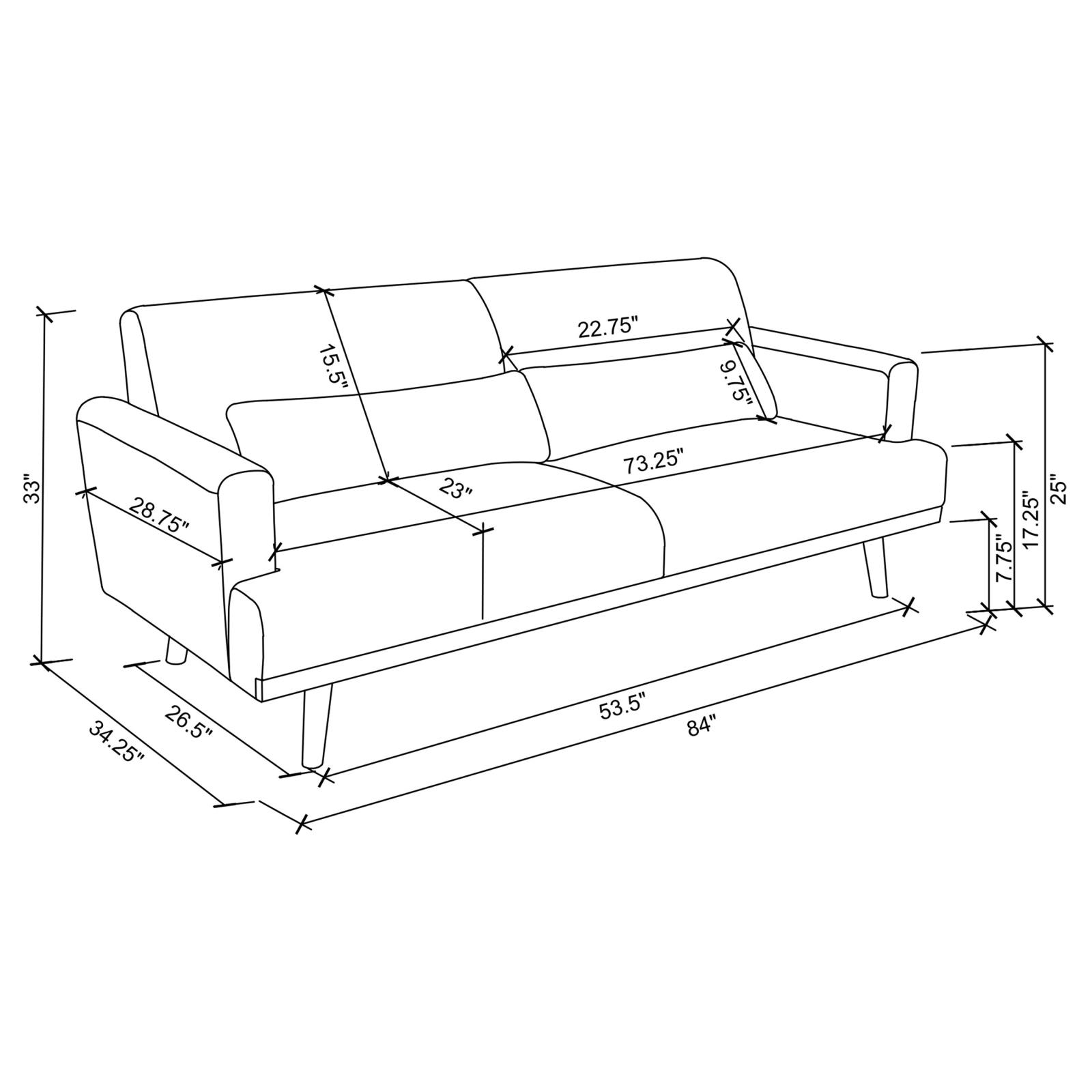 Blake Fabric Living Room Set with Track Arms