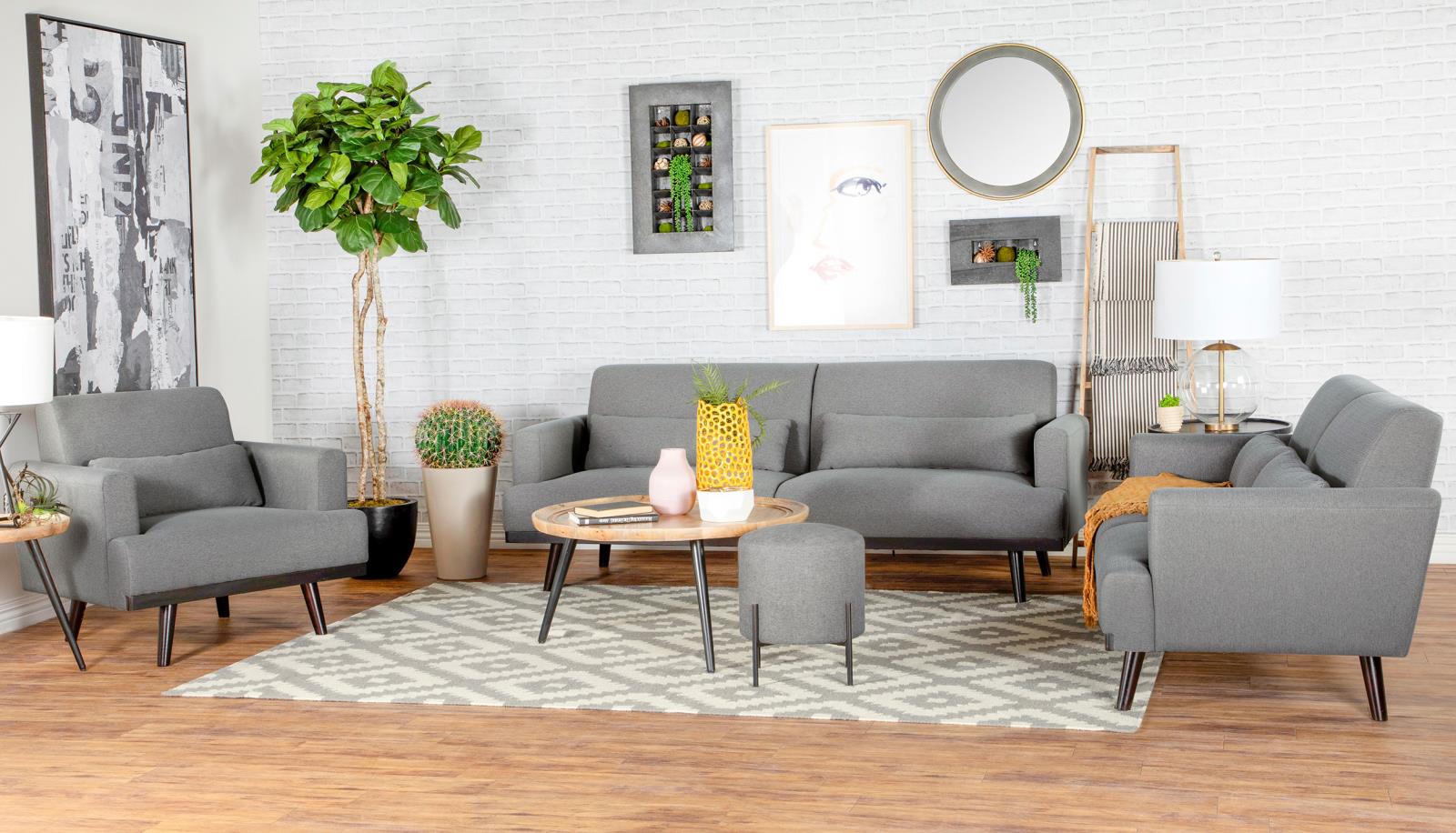 Blake Fabric Loveseat with Track Arms