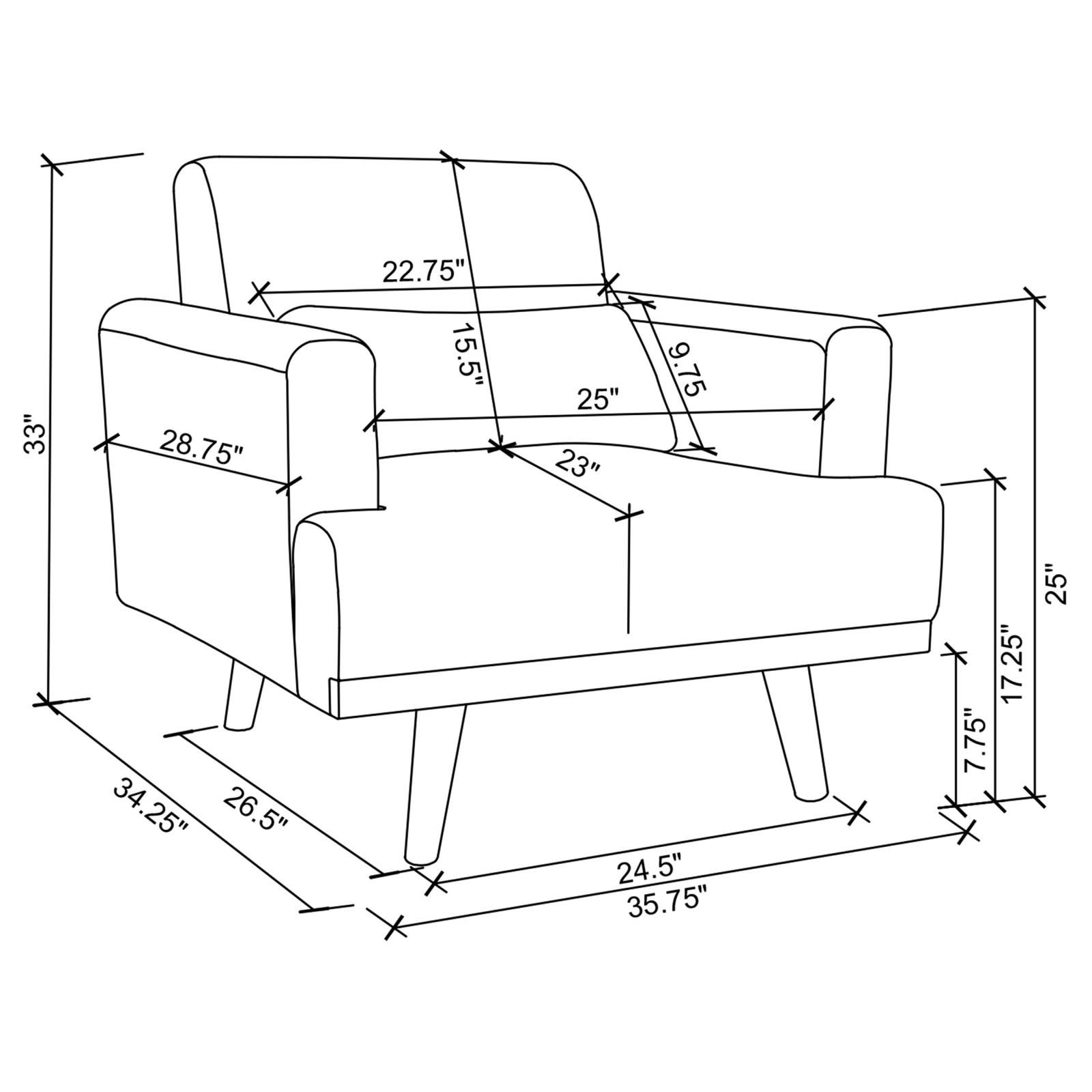 Blake Fabric Living Room Set with Track Arms