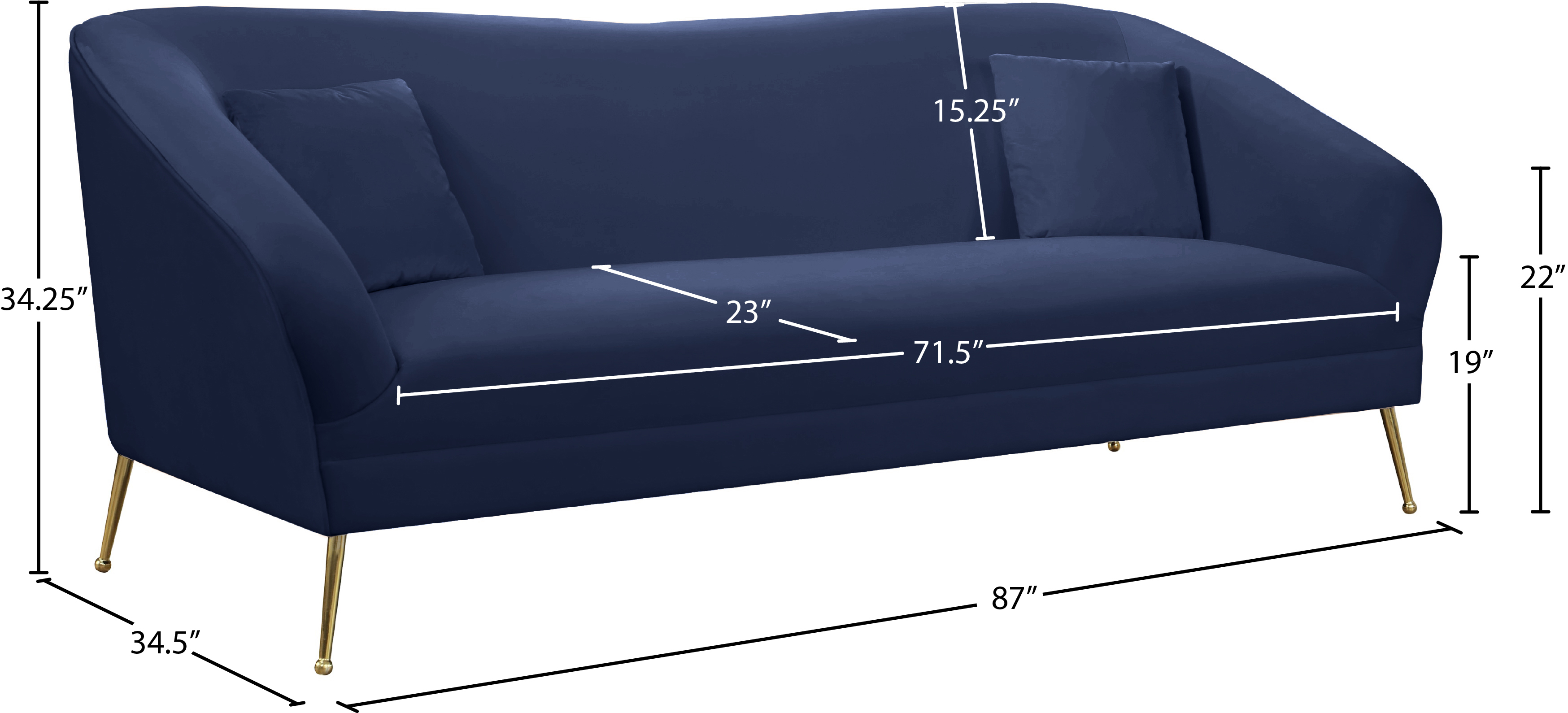 Hermosa Velvet Sofa