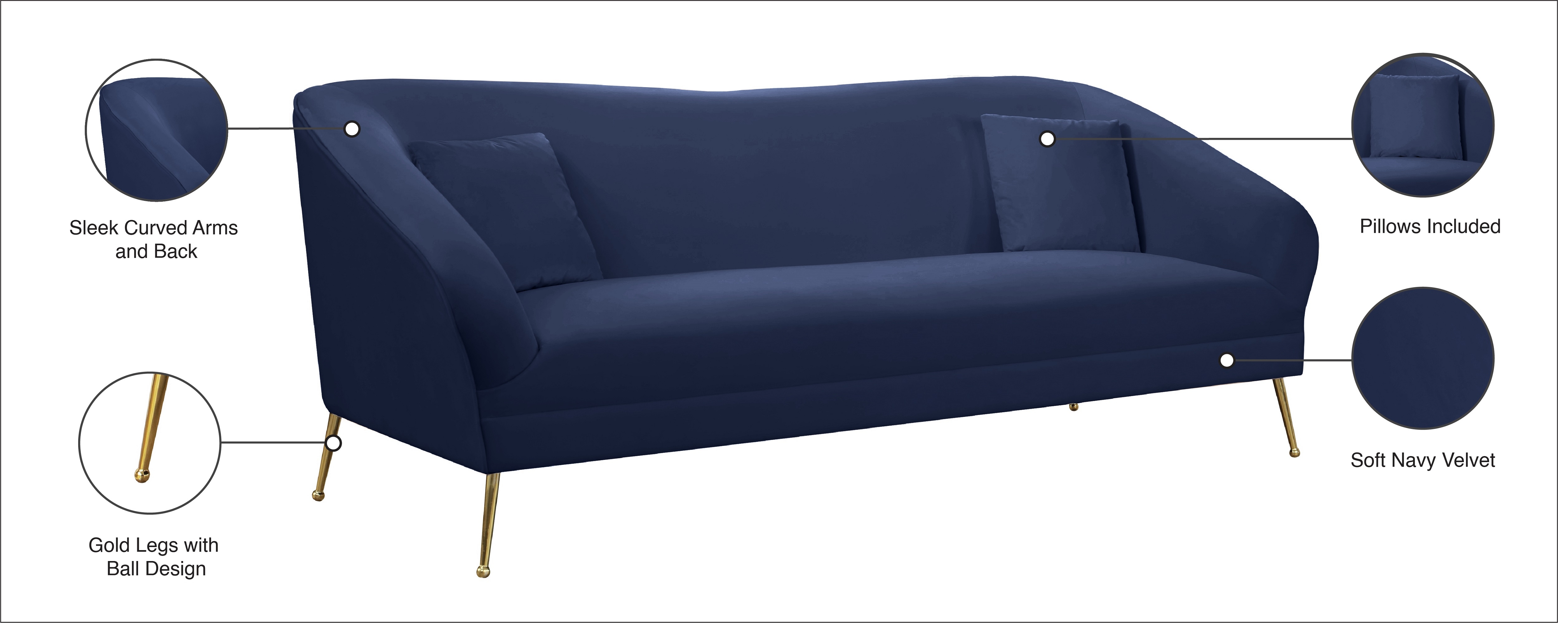 Hermosa Velvet Sofa