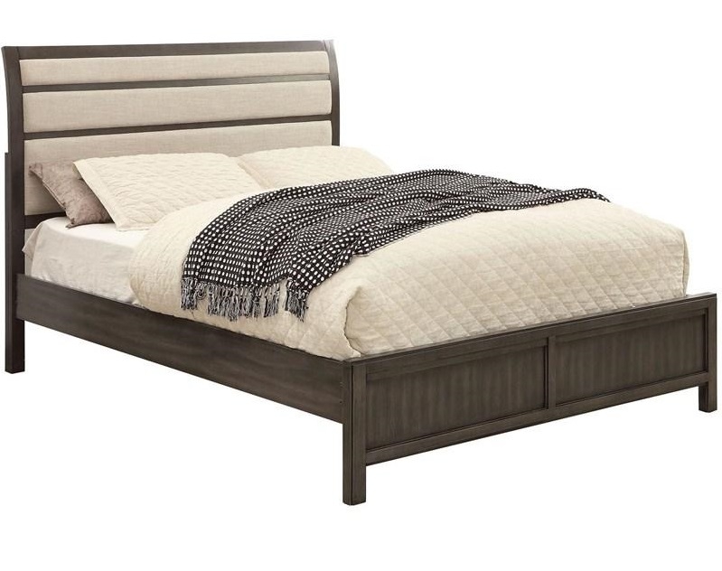 Berenice Fabric/Wood Panel Bed
