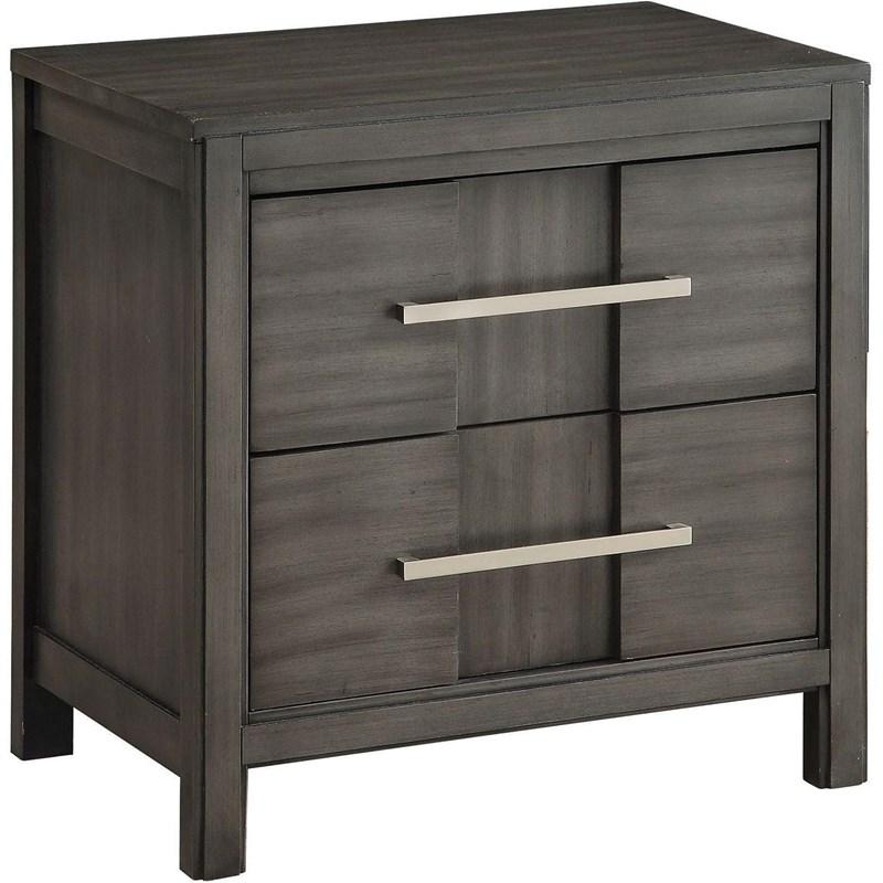 Berenice Wood Nightstand w/2 Drawers