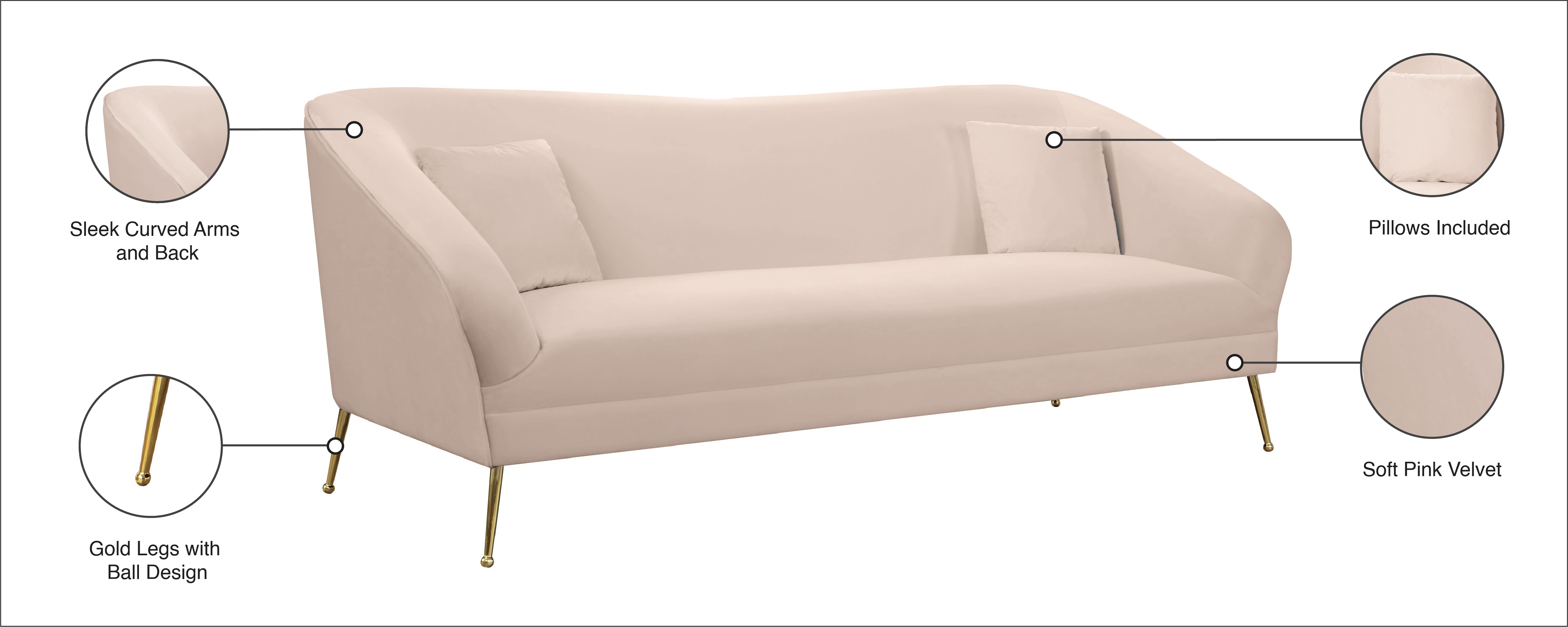 Hermosa Velvet Sofa