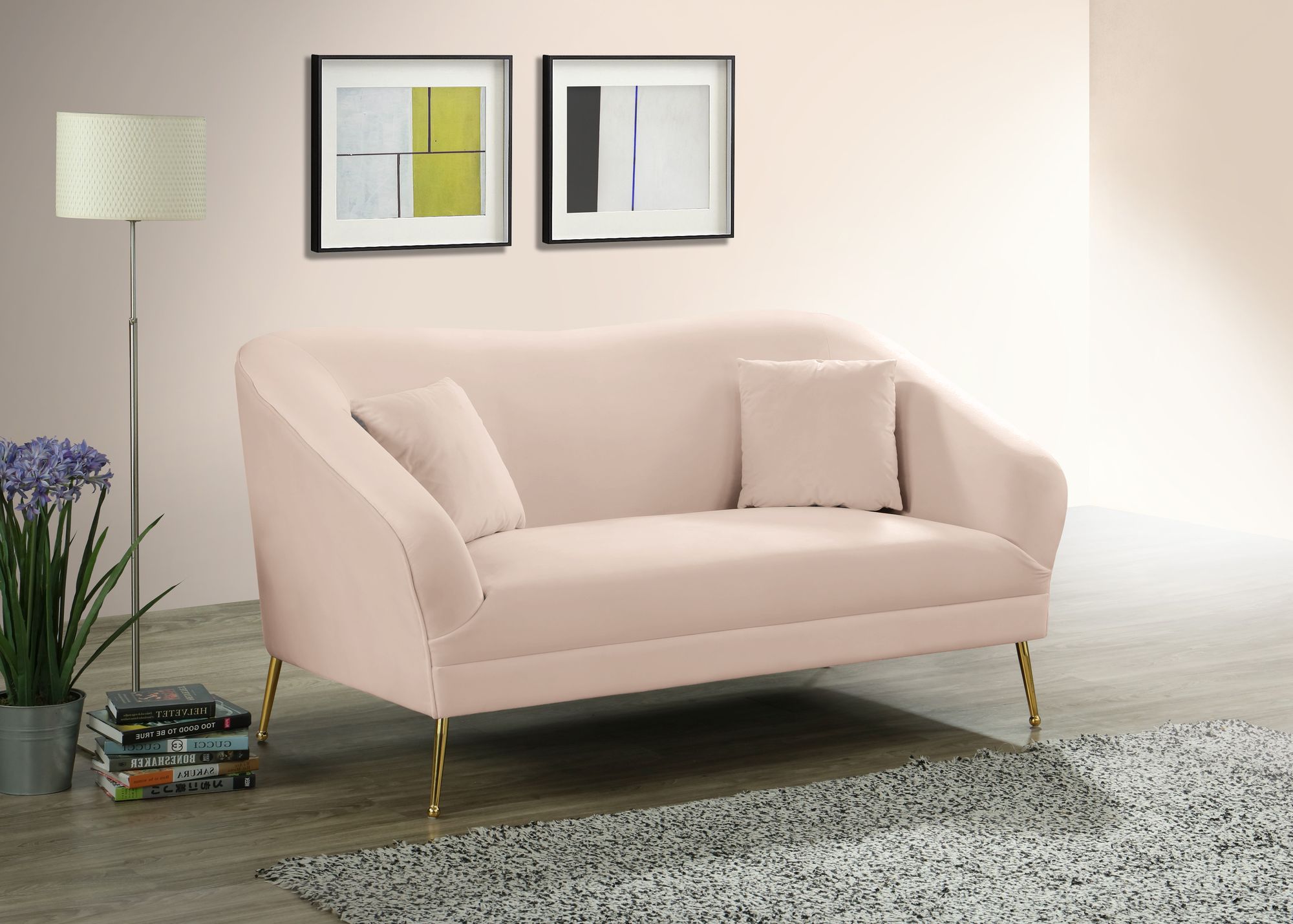 Hermosa Velvet Loveseat