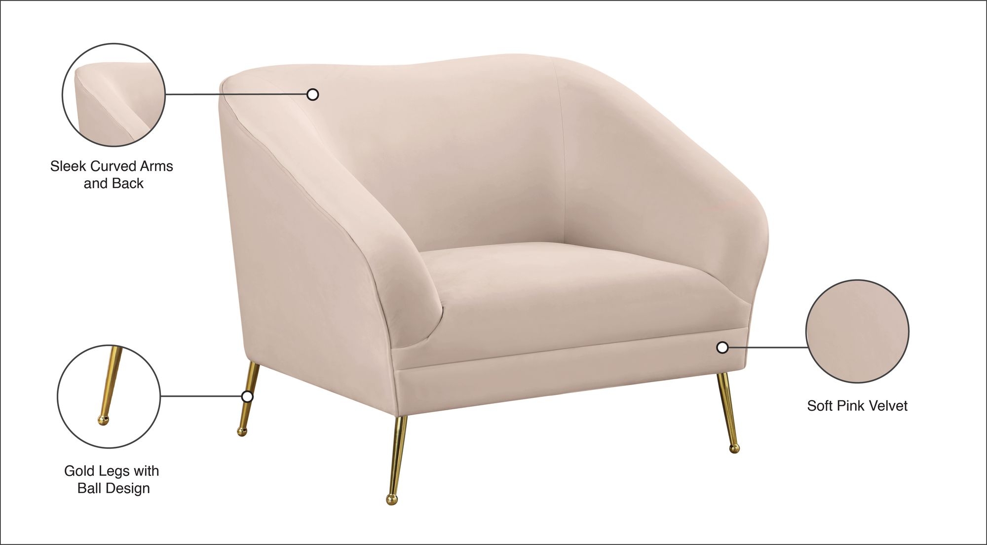 Hermosa Velvet Chair