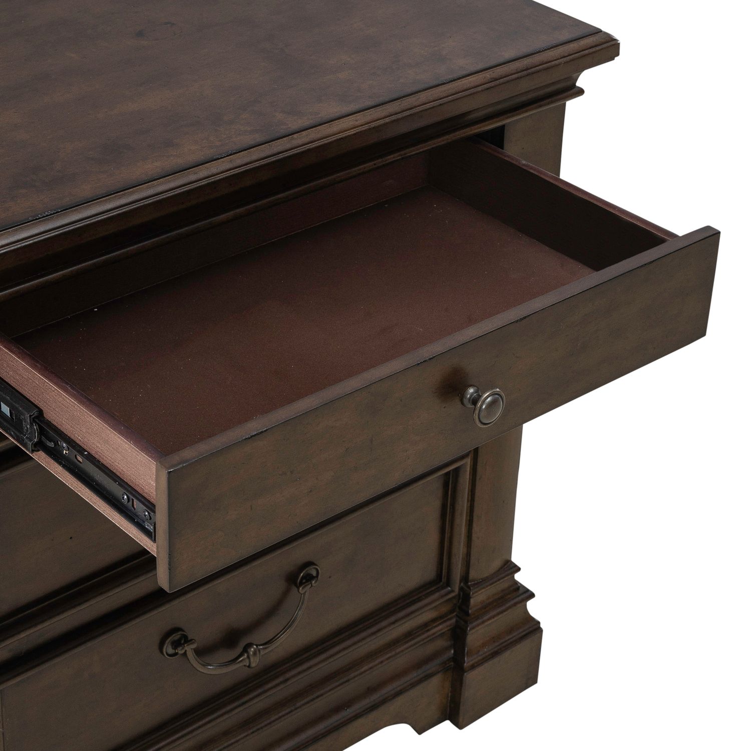 Arden Road Wood 3-Drawer Nightstand w/Charging Station