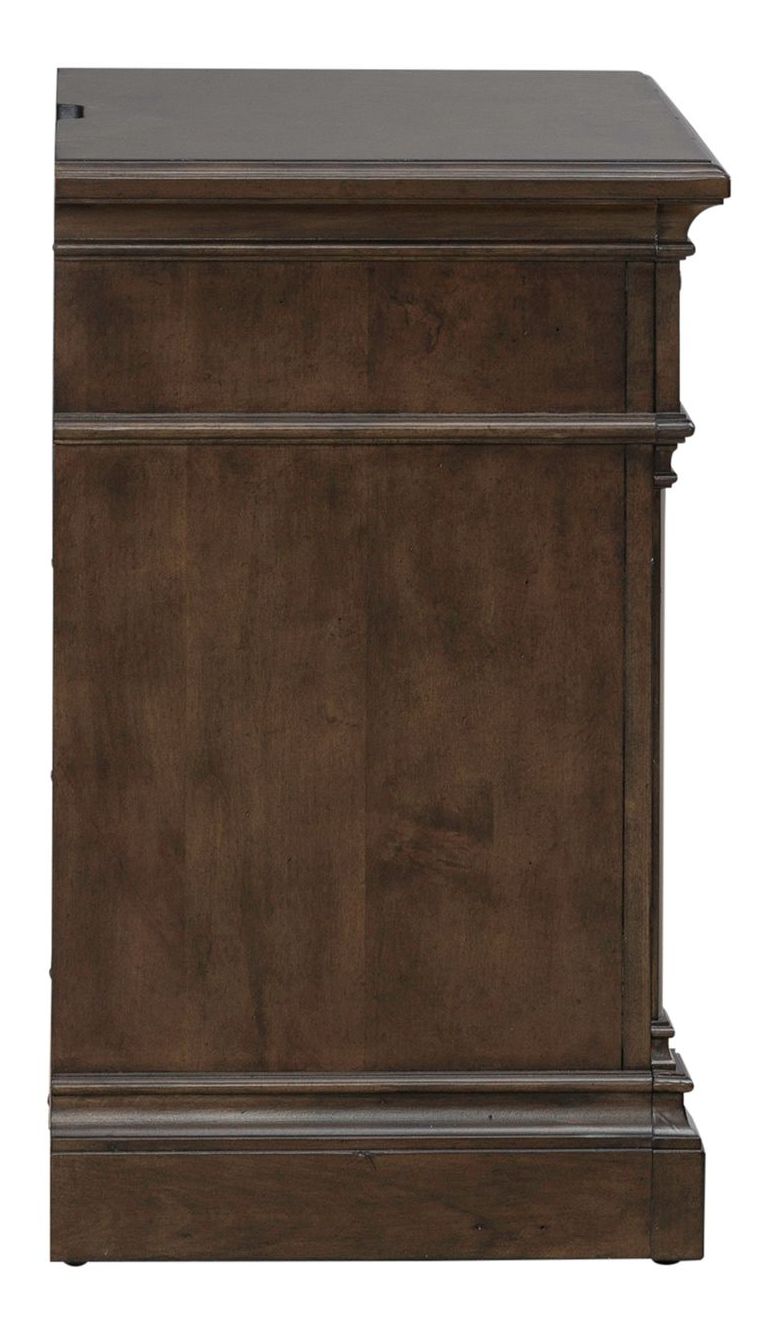 Arden Road Wood 3-Drawer Nightstand w/Charging Station