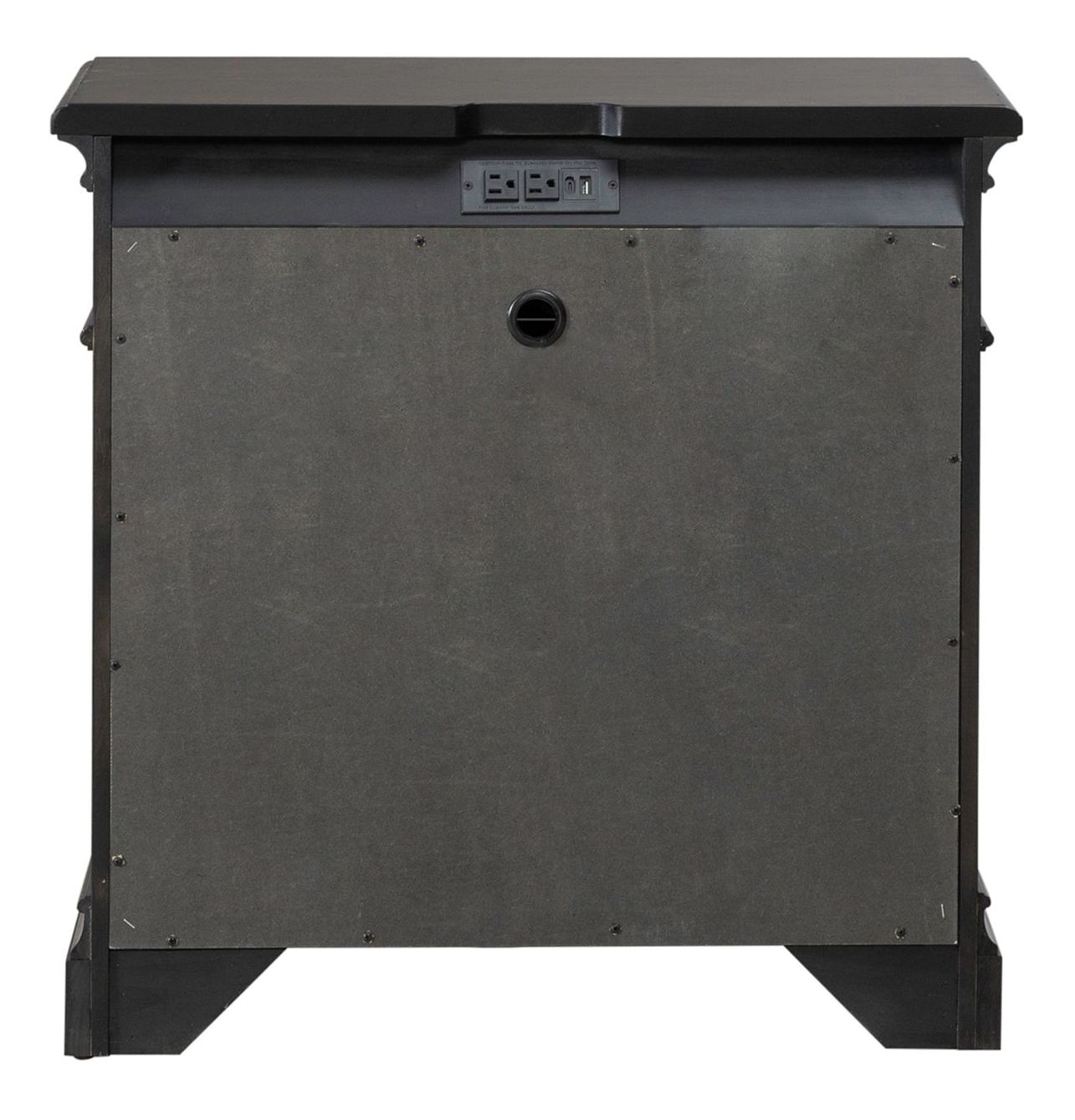 Arden Road Wood 3-Drawer Nightstand w/Charging Station