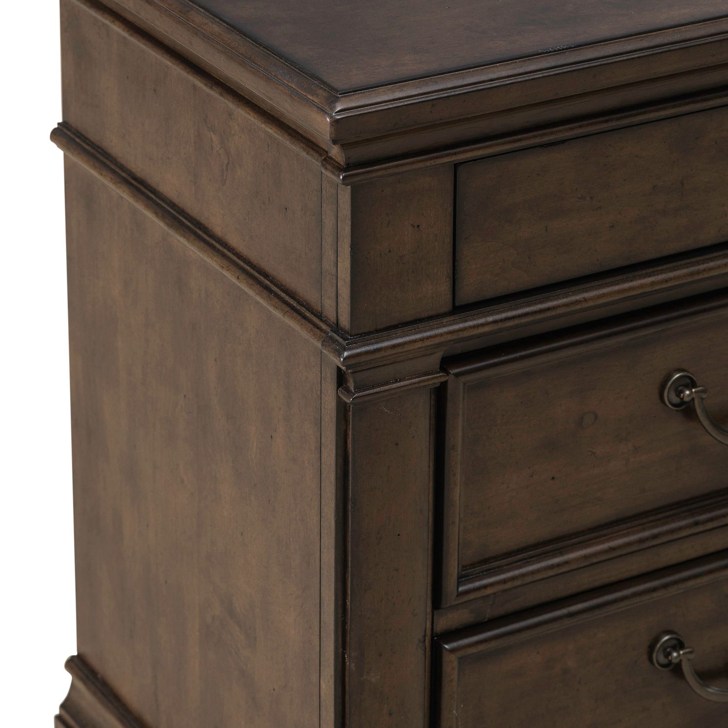 Arden Road Wood 3-Drawer Nightstand w/Charging Station
