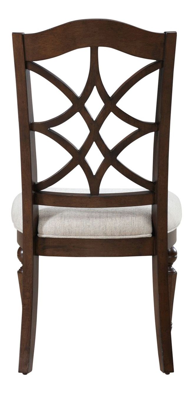 Arden Road Chenille/Wood Splat Back Side Chair