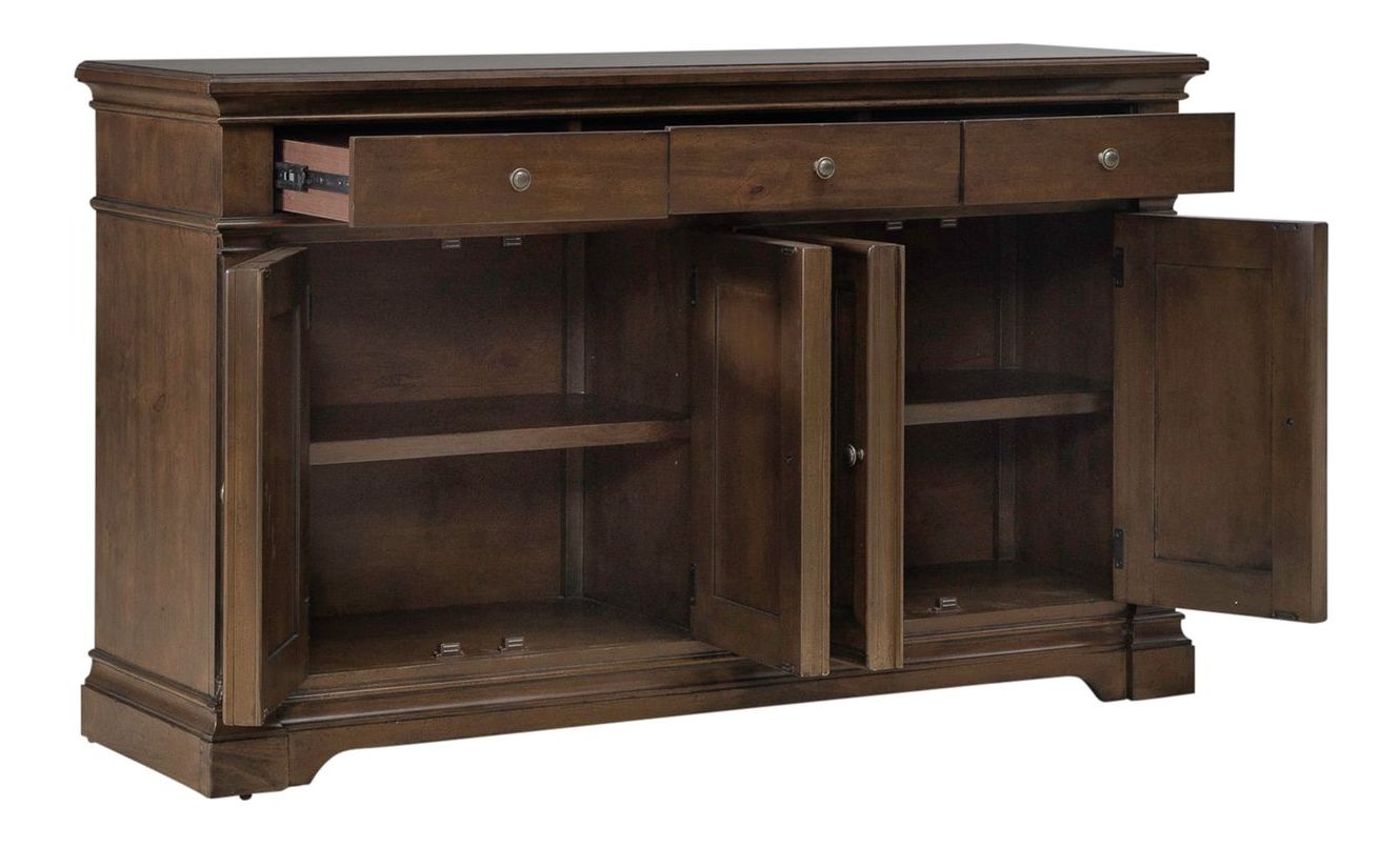 Arden Road Wood 4-Door 3-Drawer Buffet