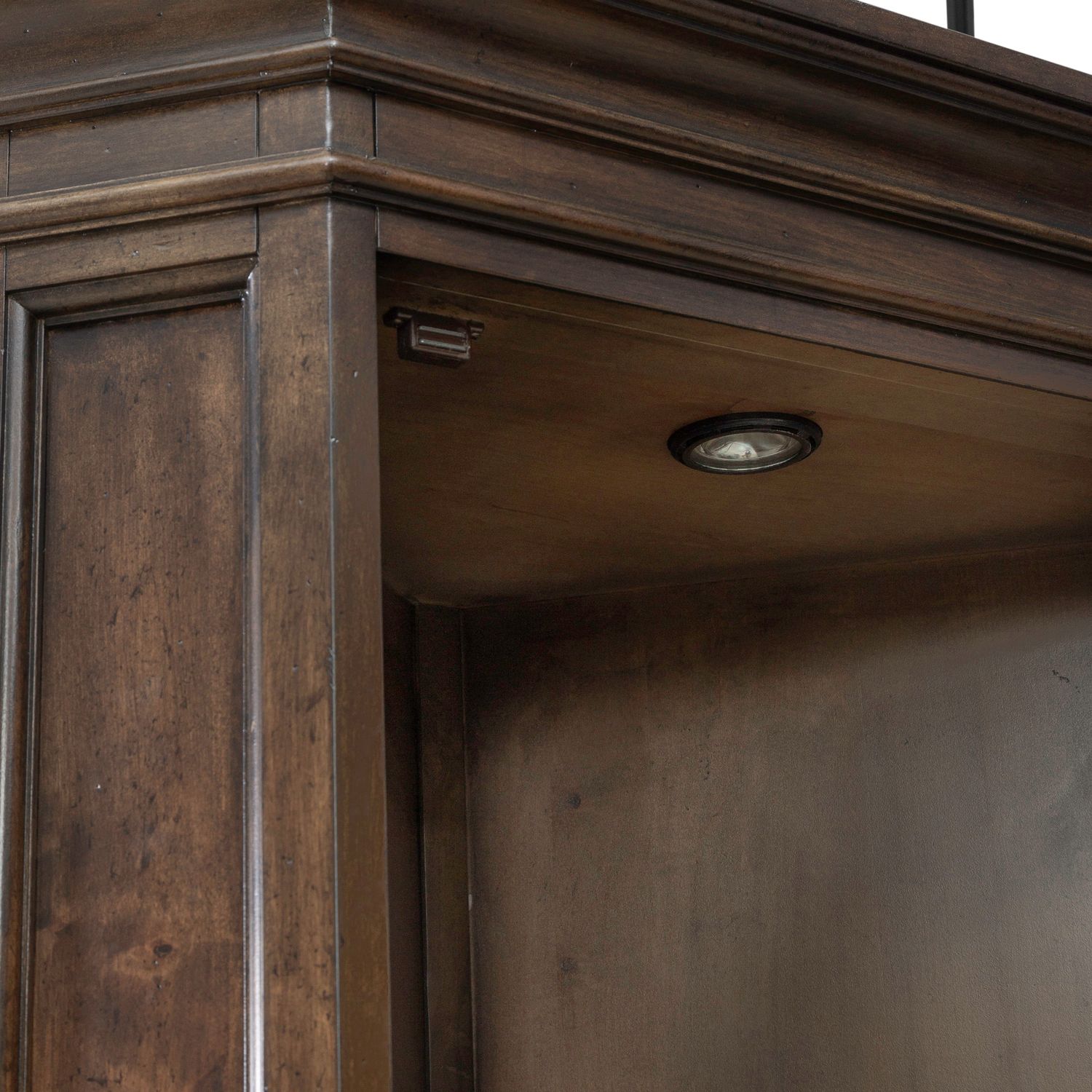 Arden Road Wood 3-Door 1-Drawer Corner Cabinet w/LED Lighting