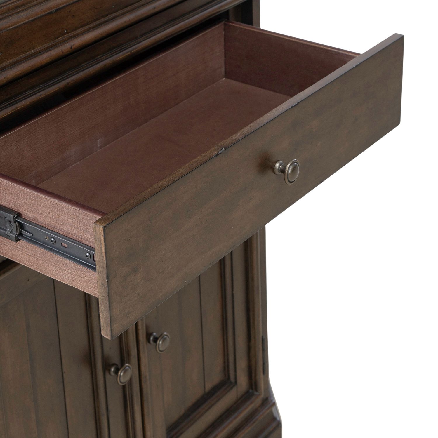 Arden Road Wood 3-Door 1-Drawer Corner Cabinet w/LED Lighting