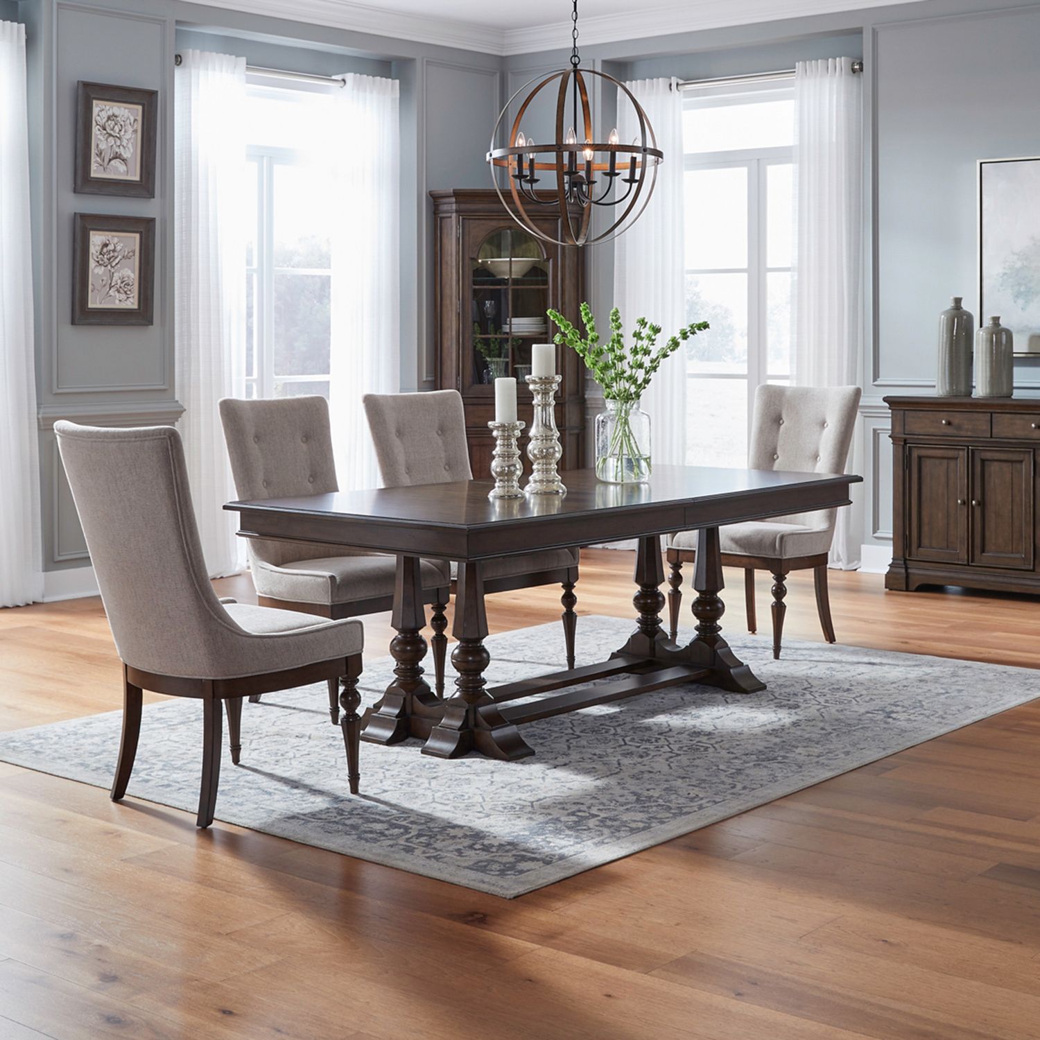 Arden Road Trestle Dining Set | Extendable Wood Table & Chairs