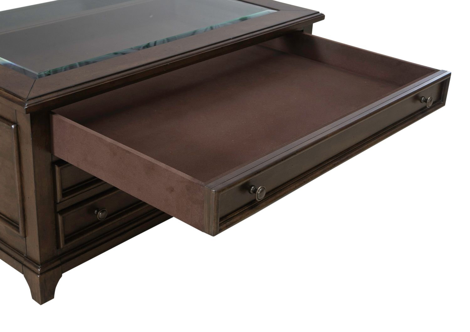 Arden Road Wood Cocktail Table Set | Satin Cherry & Storage