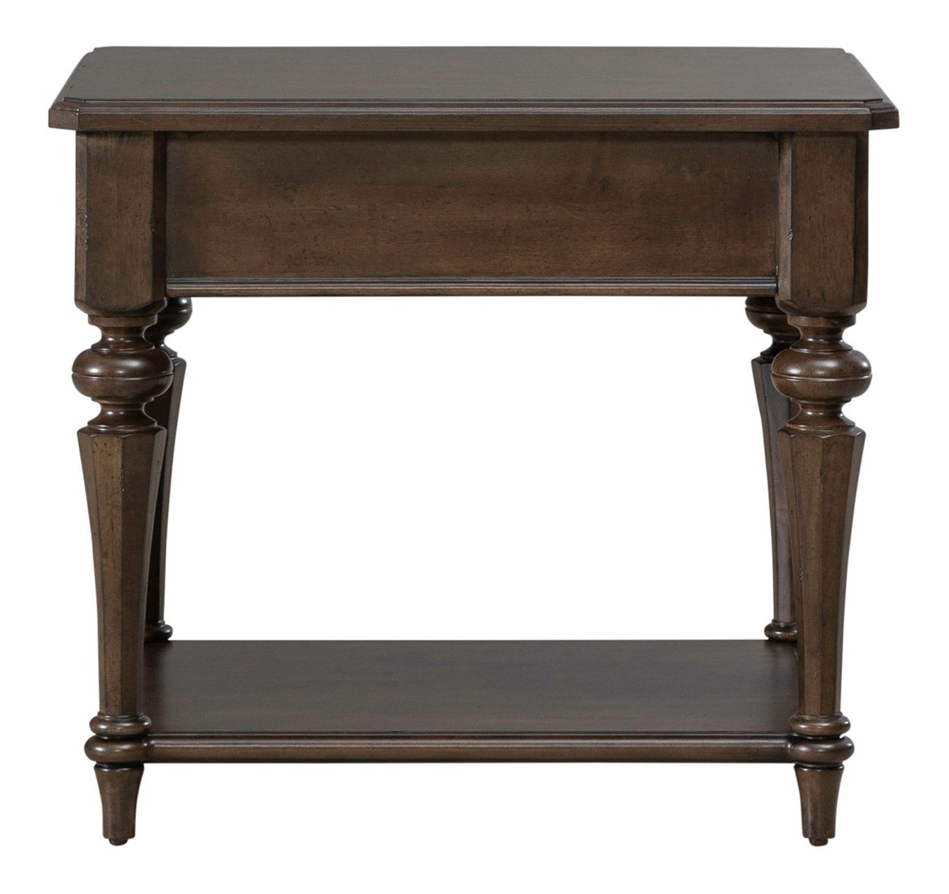 Arden Road Square Wood & Glass Collector Cocktail Table | Cherry