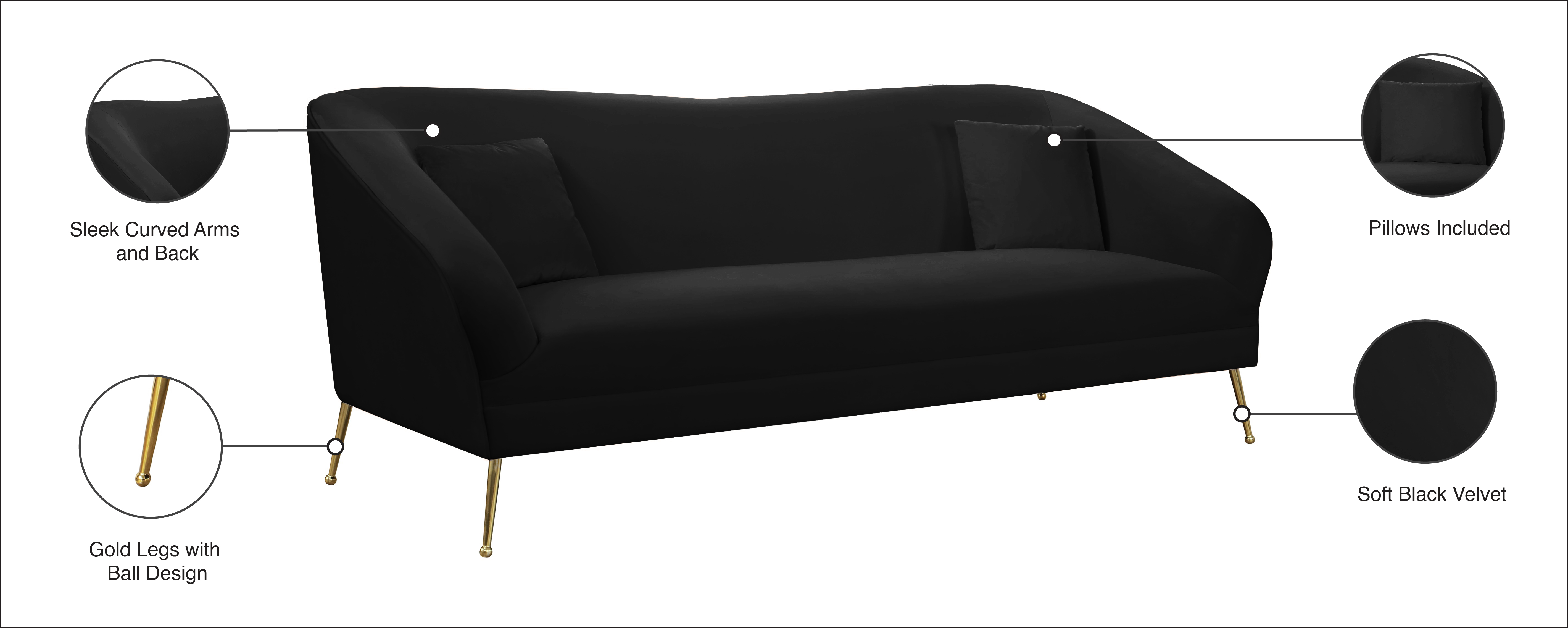 Hermosa Velvet Sofa