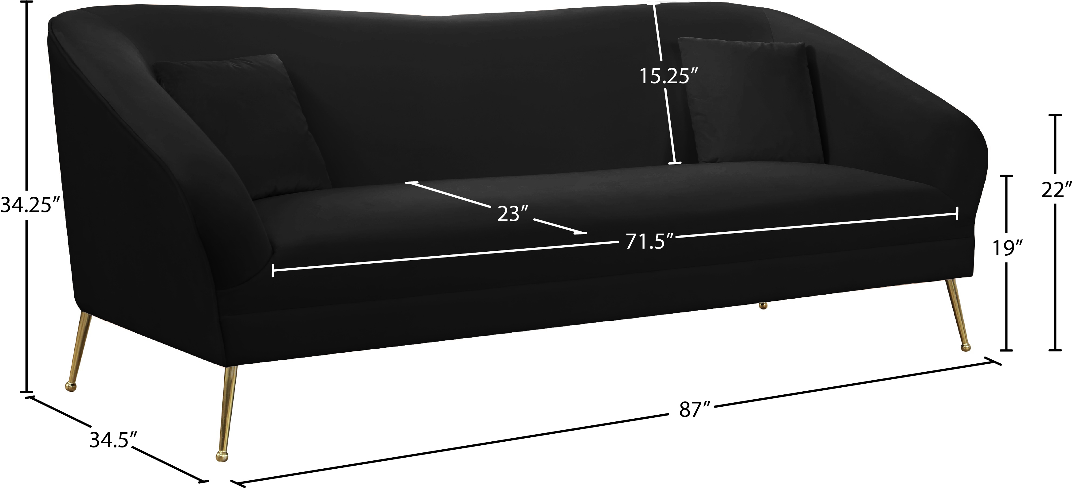 Hermosa Velvet Sofa