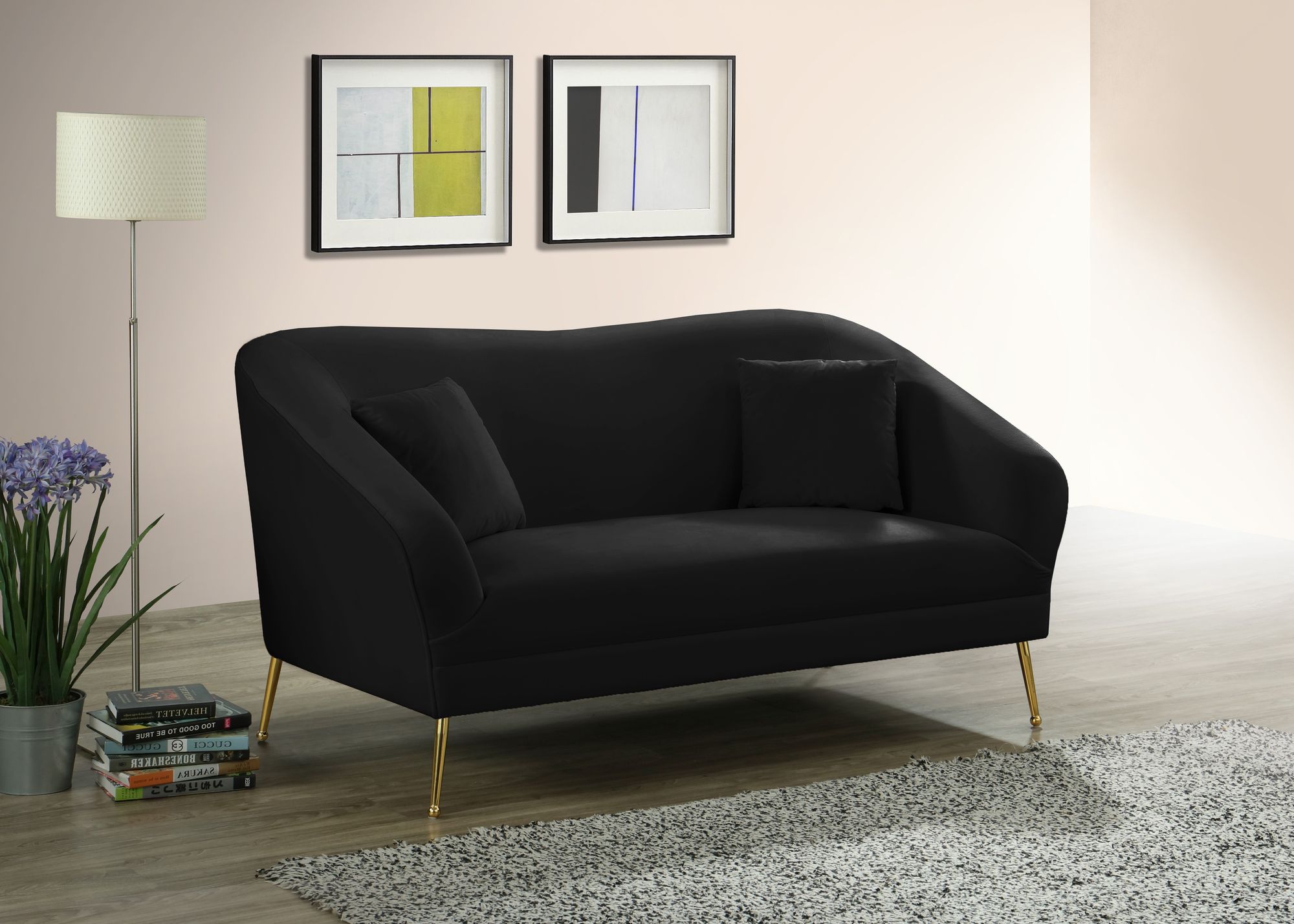 Hermosa Velvet Loveseat