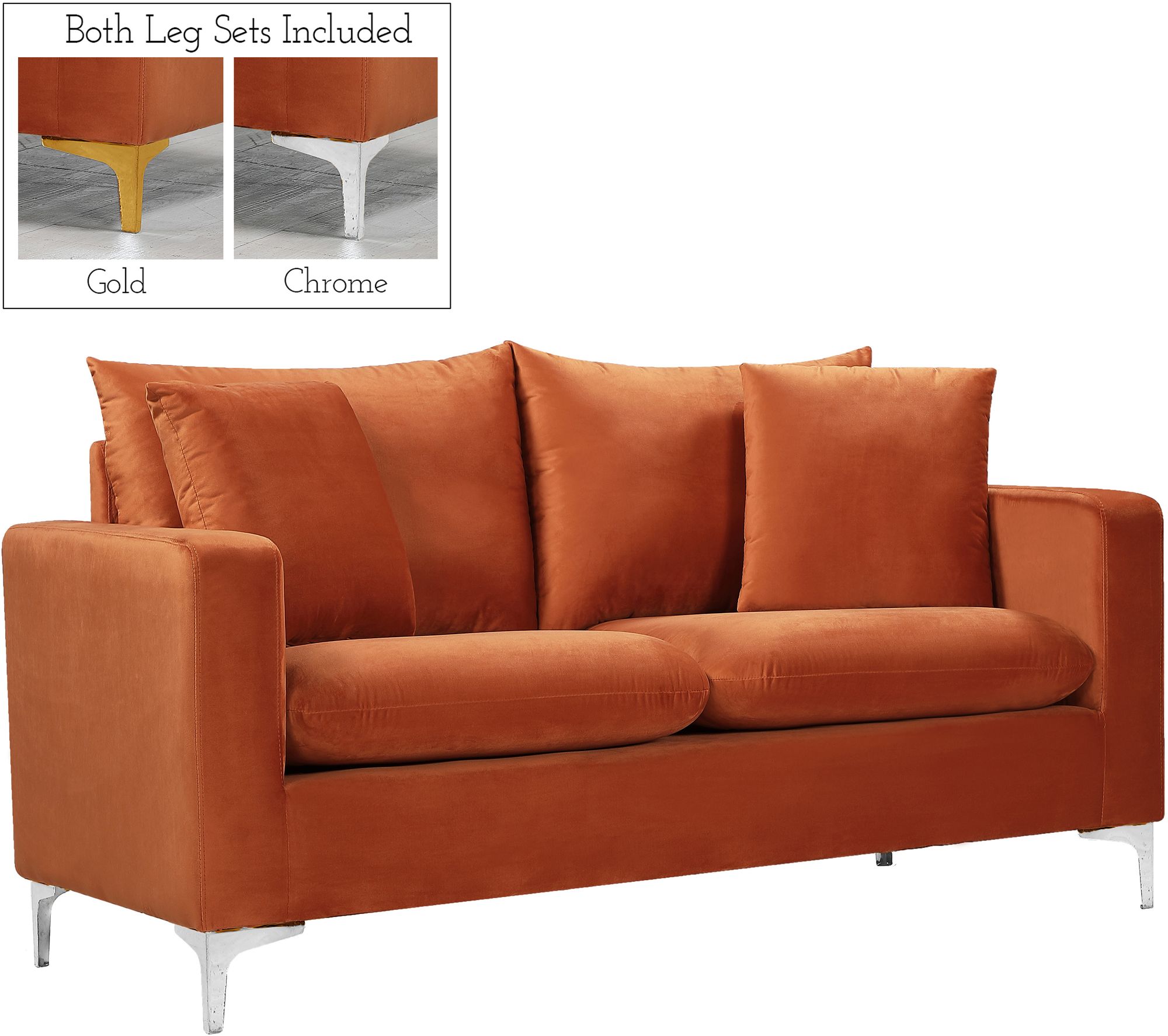 Naomi Velvet Loveseat