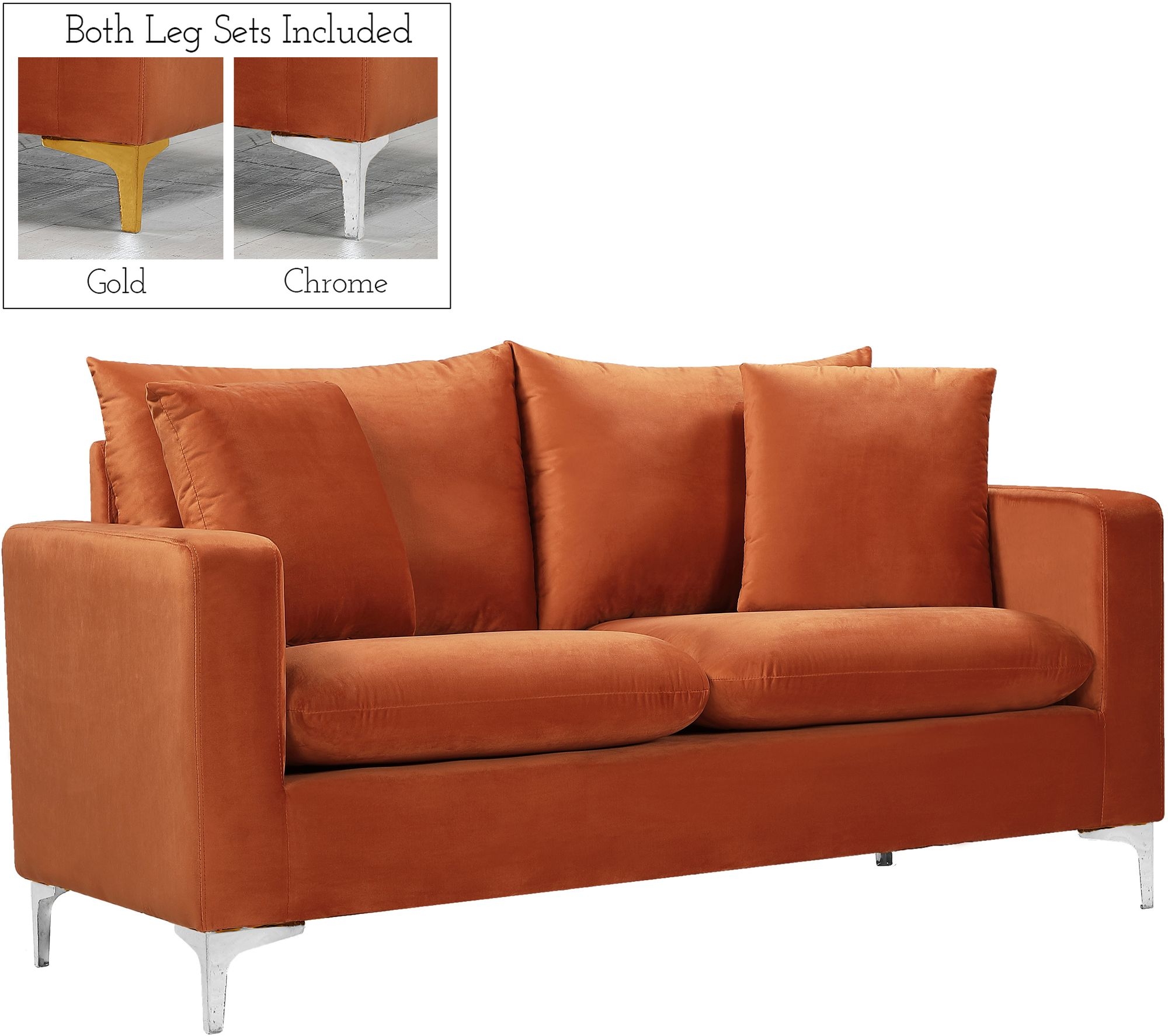 Naomi Velvet Loveseat
