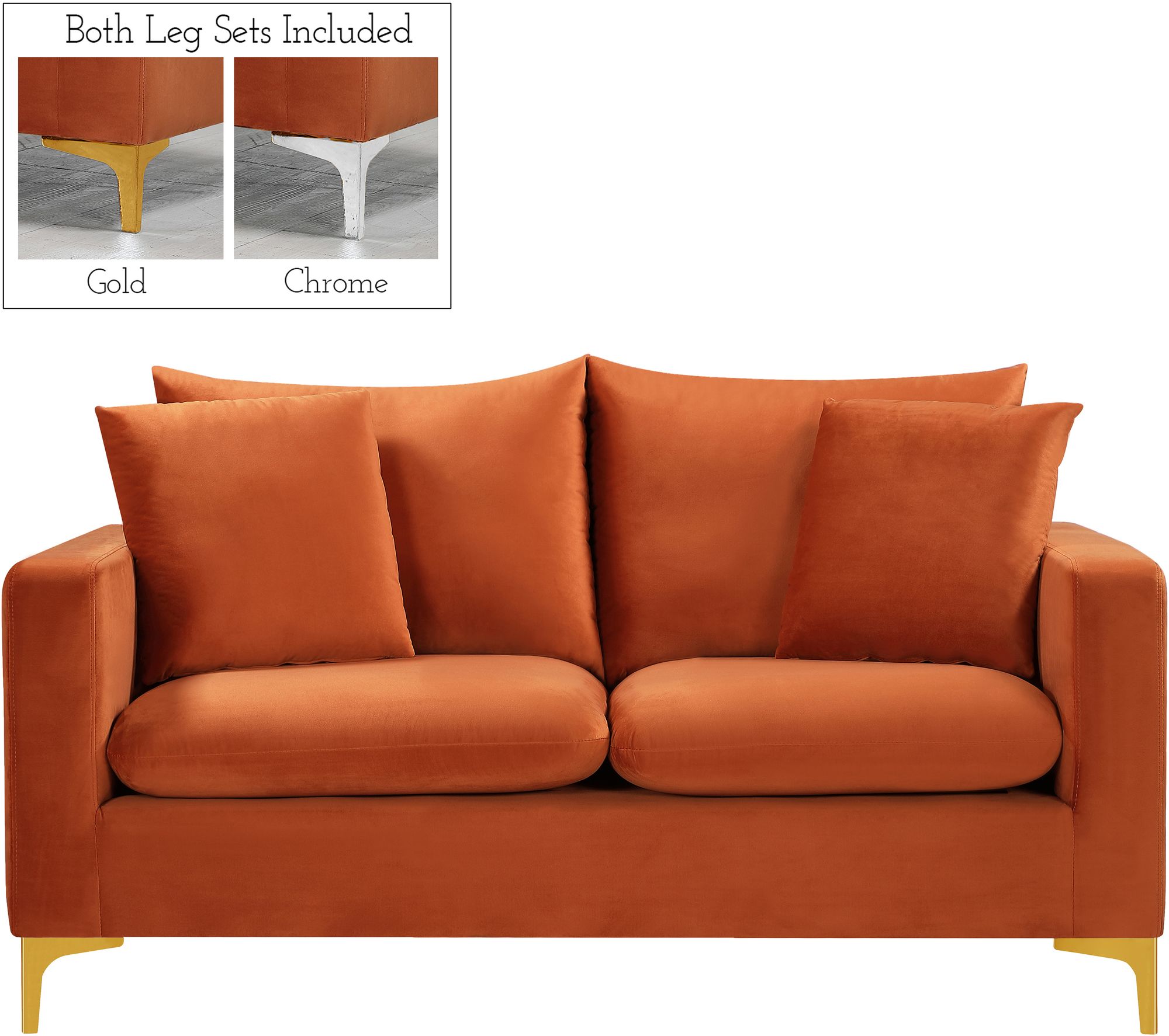 Naomi Velvet Loveseat
