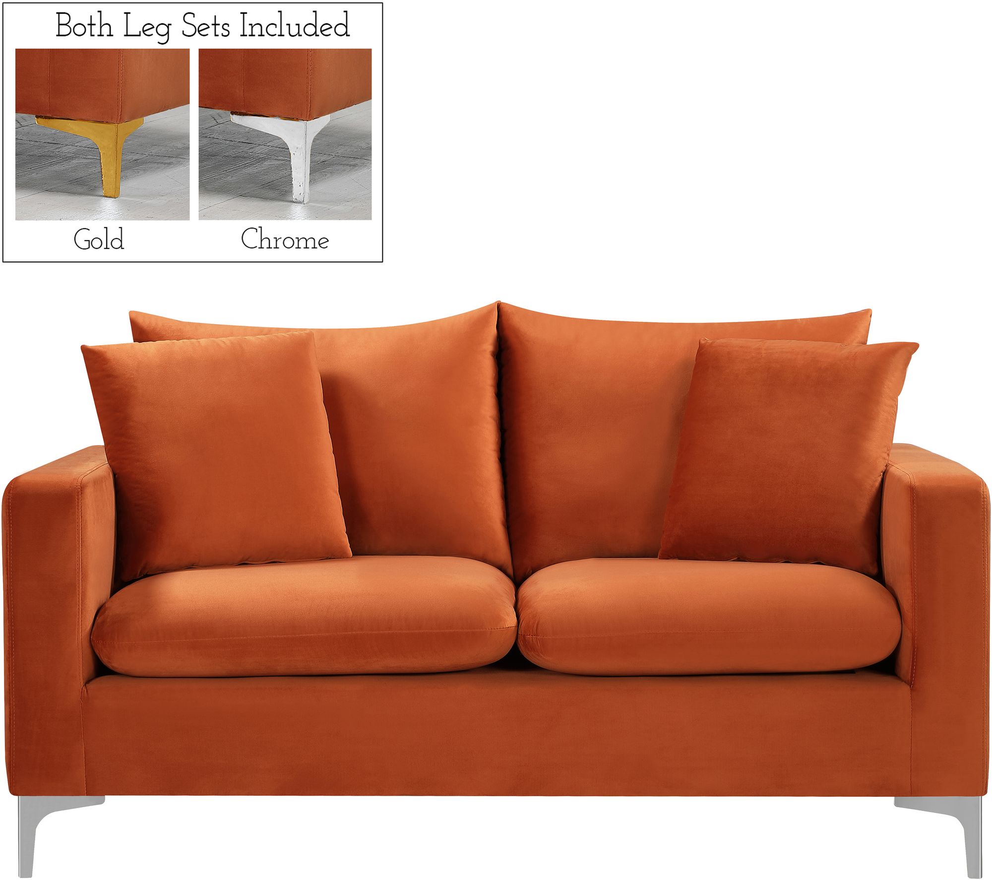 Naomi Velvet Loveseat