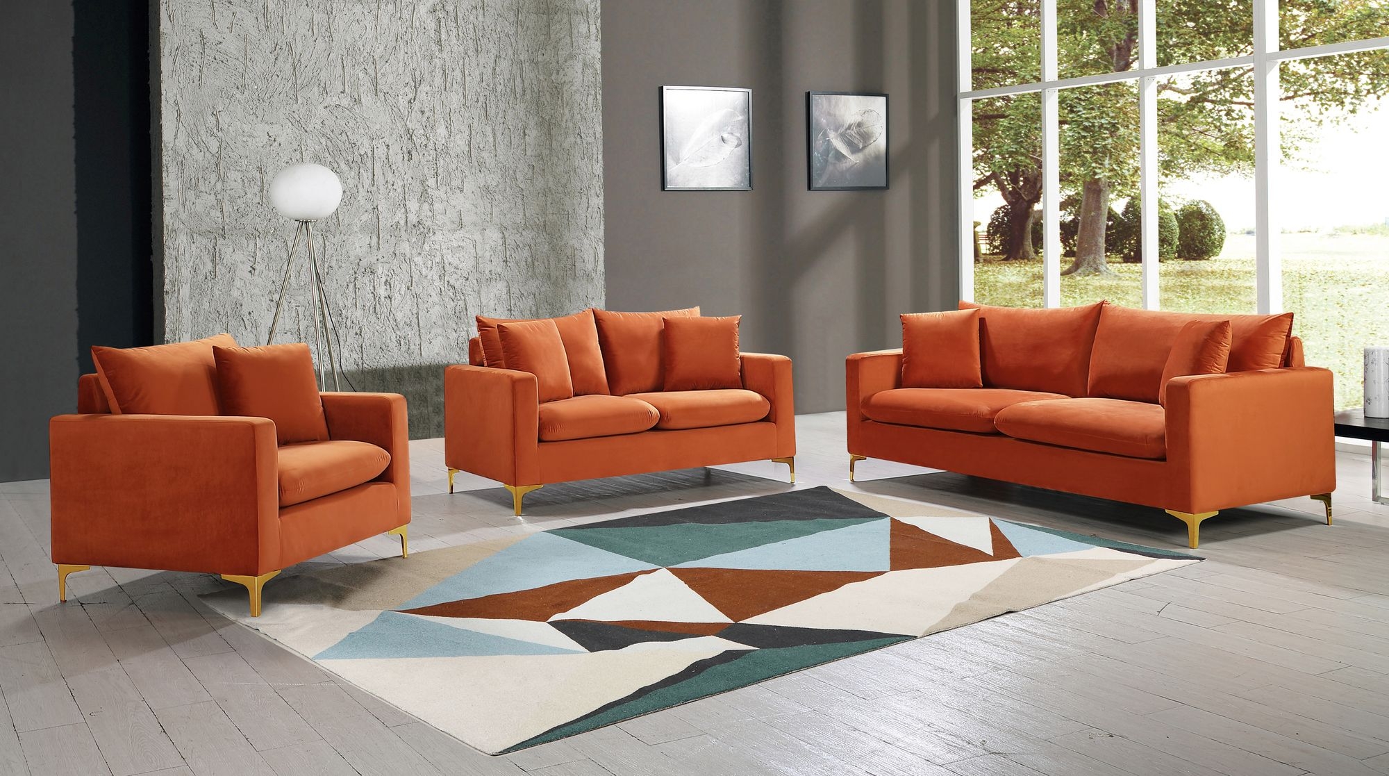 Naomi Velvet Loveseat