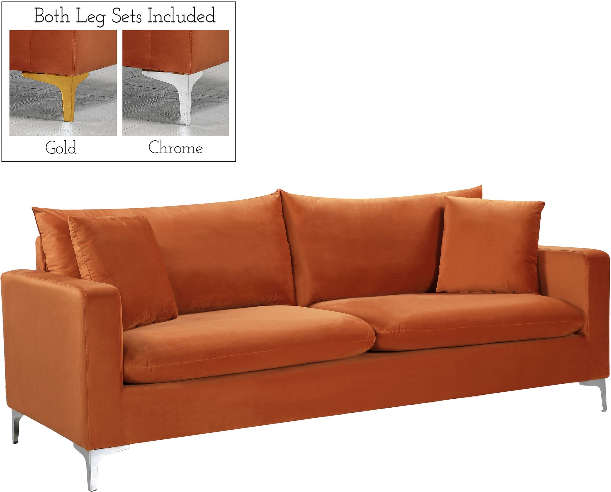 Naomi Velvet Sofa