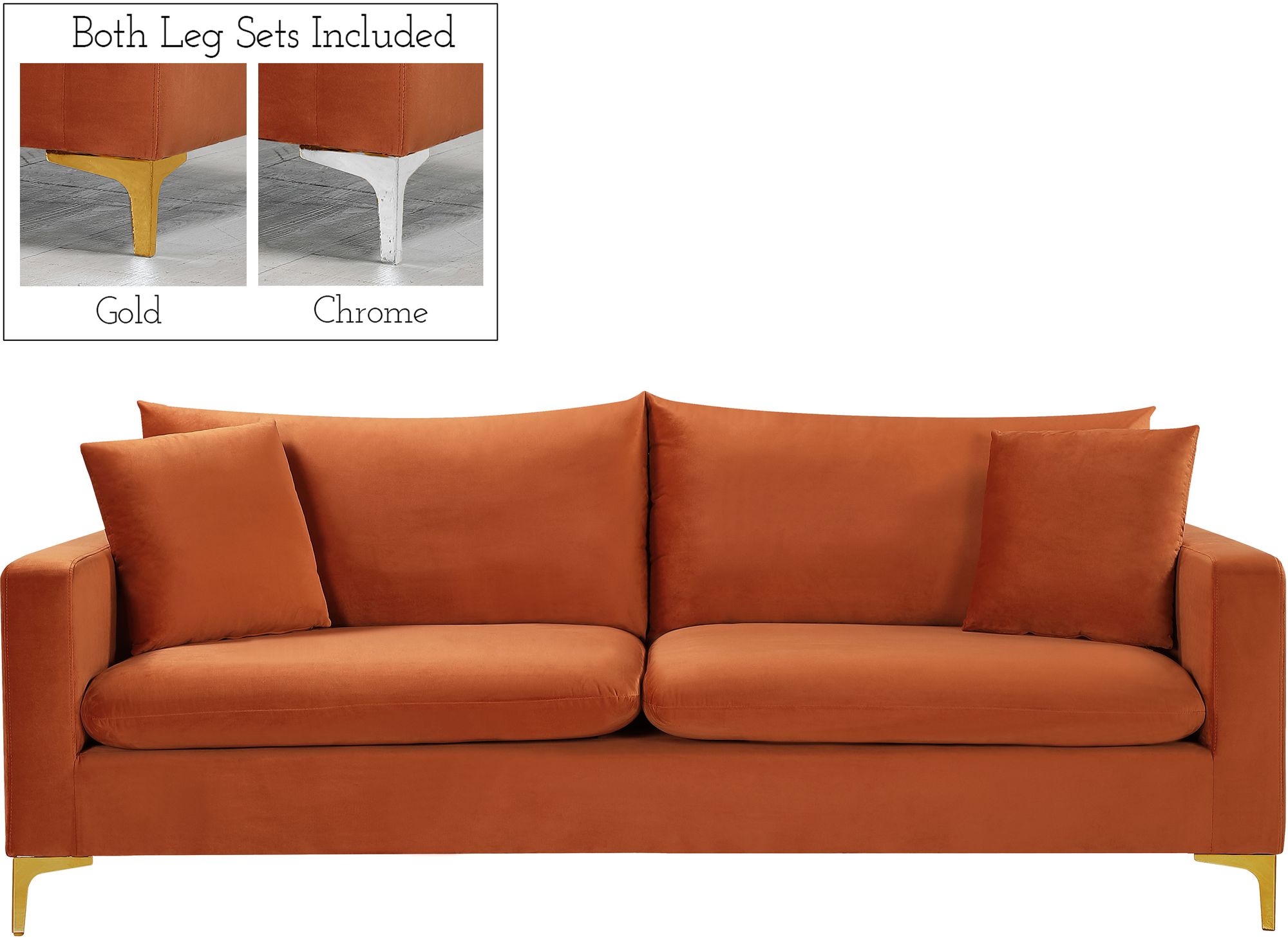 Naomi Velvet Sofa