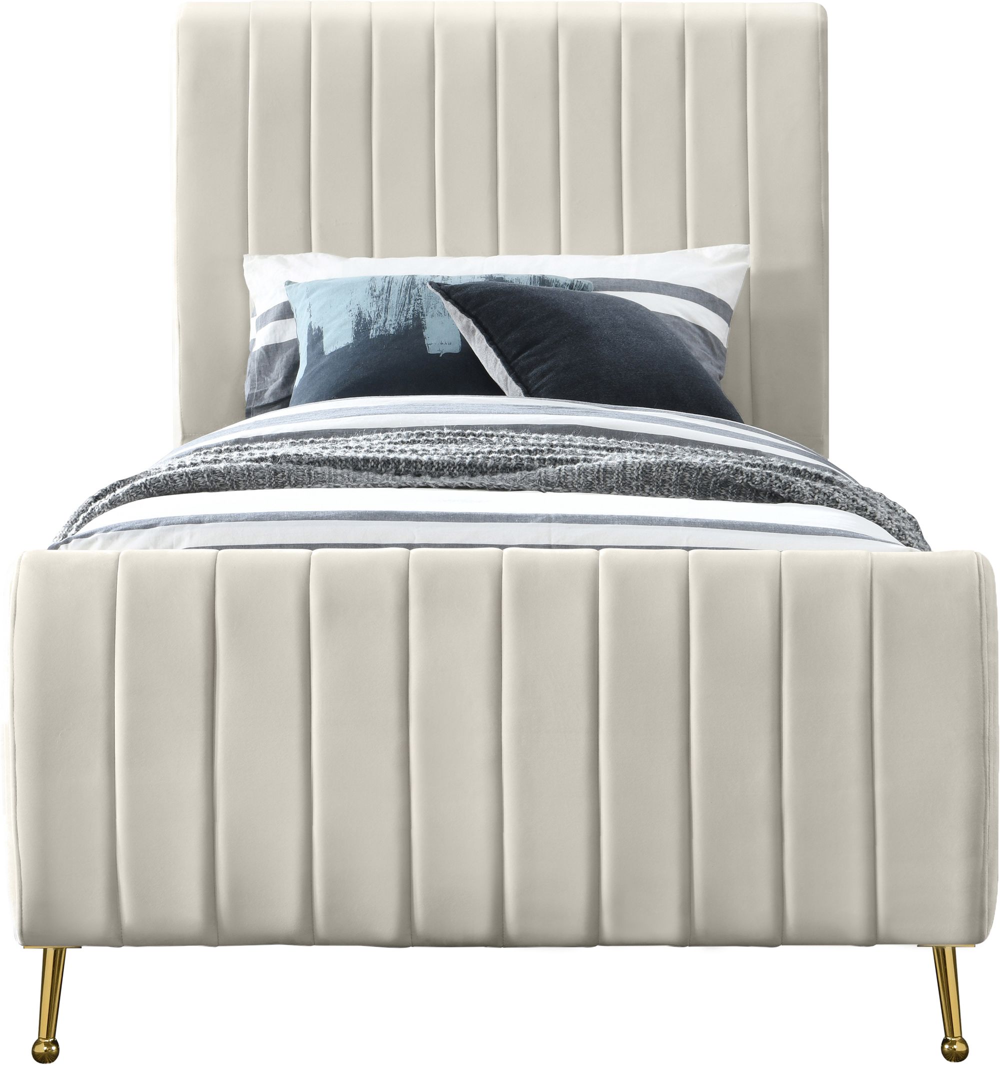 Zara Velvet Twin Size Bed