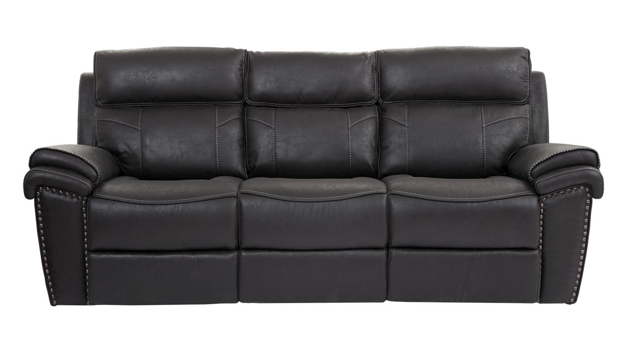 SM Dublin Faux Leather Manual Reclining Sofa