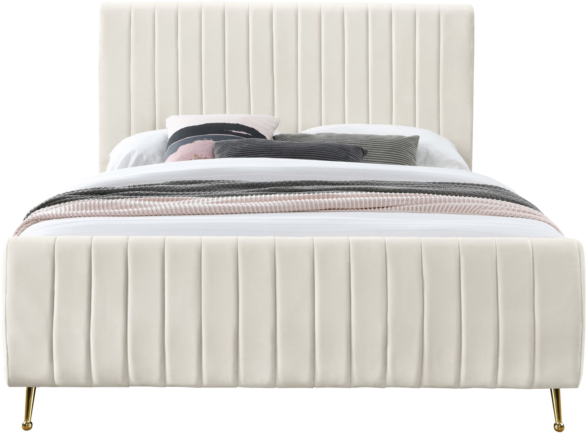 Zara Velvet Queen Size Bed
