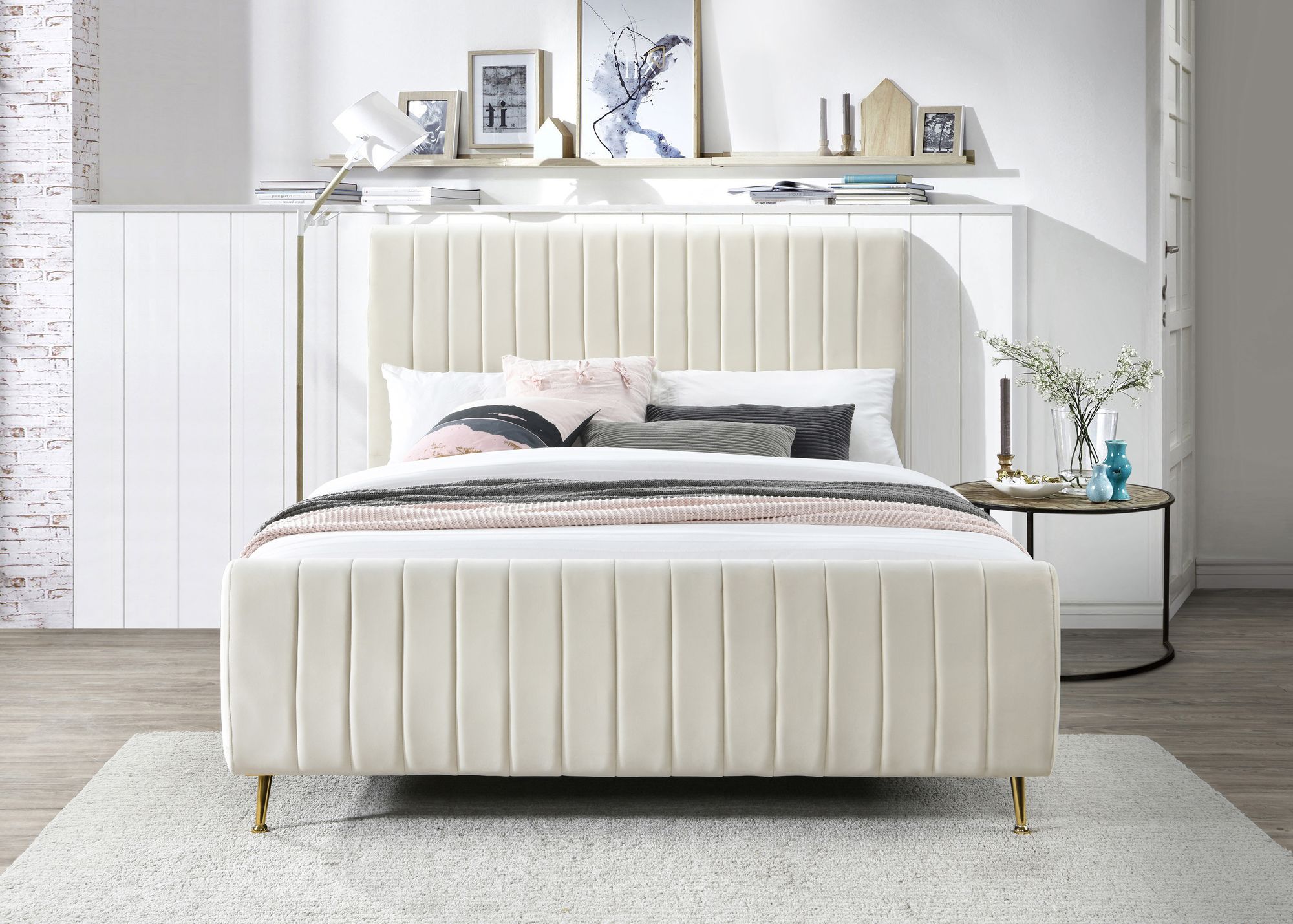 Zara Velvet Queen Size Bed